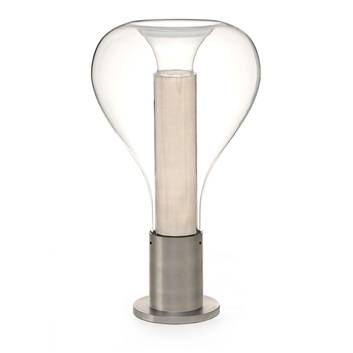 LZF Eris LED-bordslampa glasskärm, aluminium
