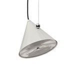 Candeeiro suspenso LED Pose da Tom Dixon, cinzento-bege, Ø 25 cm, aço regulável