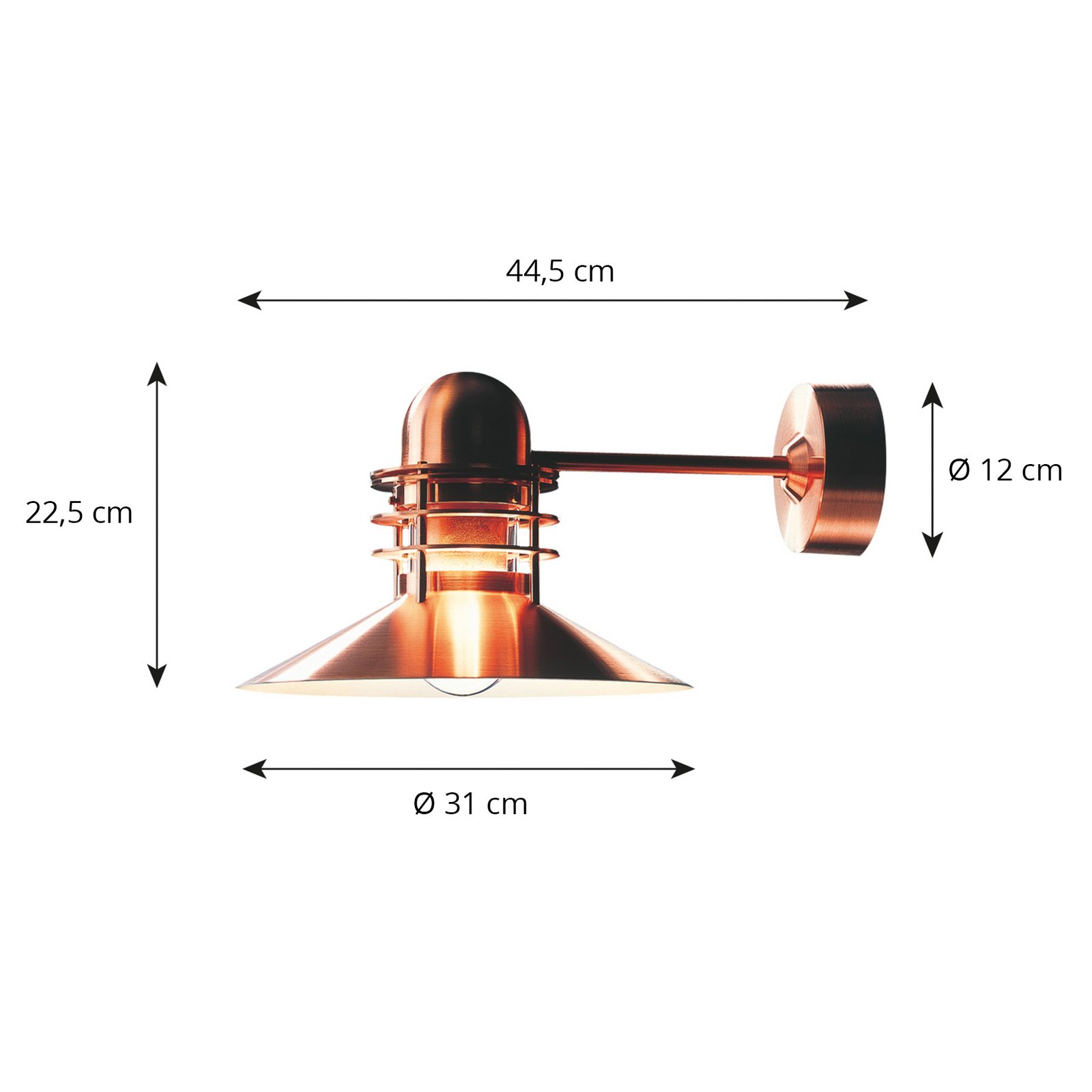 Nyhavn Wall Lamp Copper - Louis Poulsen 
