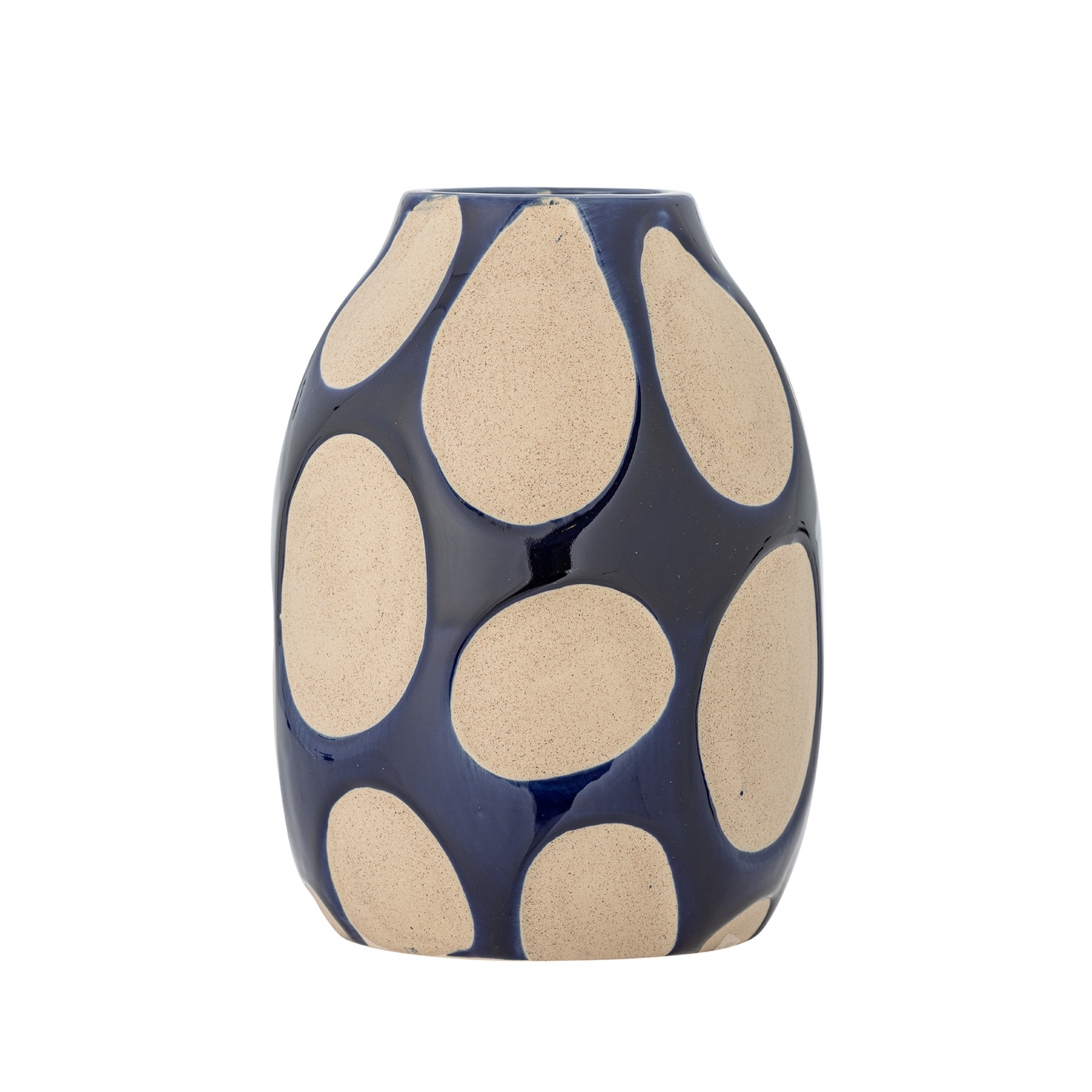 Vase Bashir, bleu, hauteur 20 cm, céramique - Bloomingville