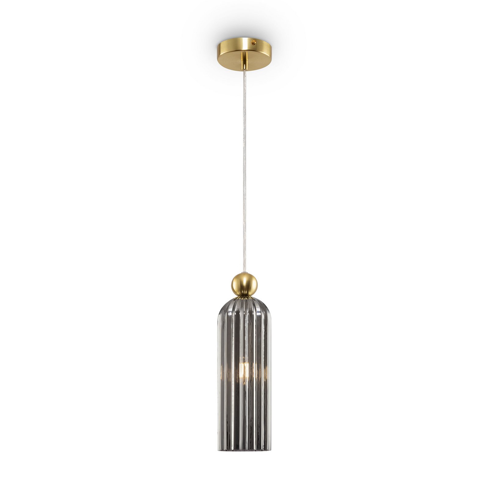 Maytoni Antic suspension abat-jour en verre gris