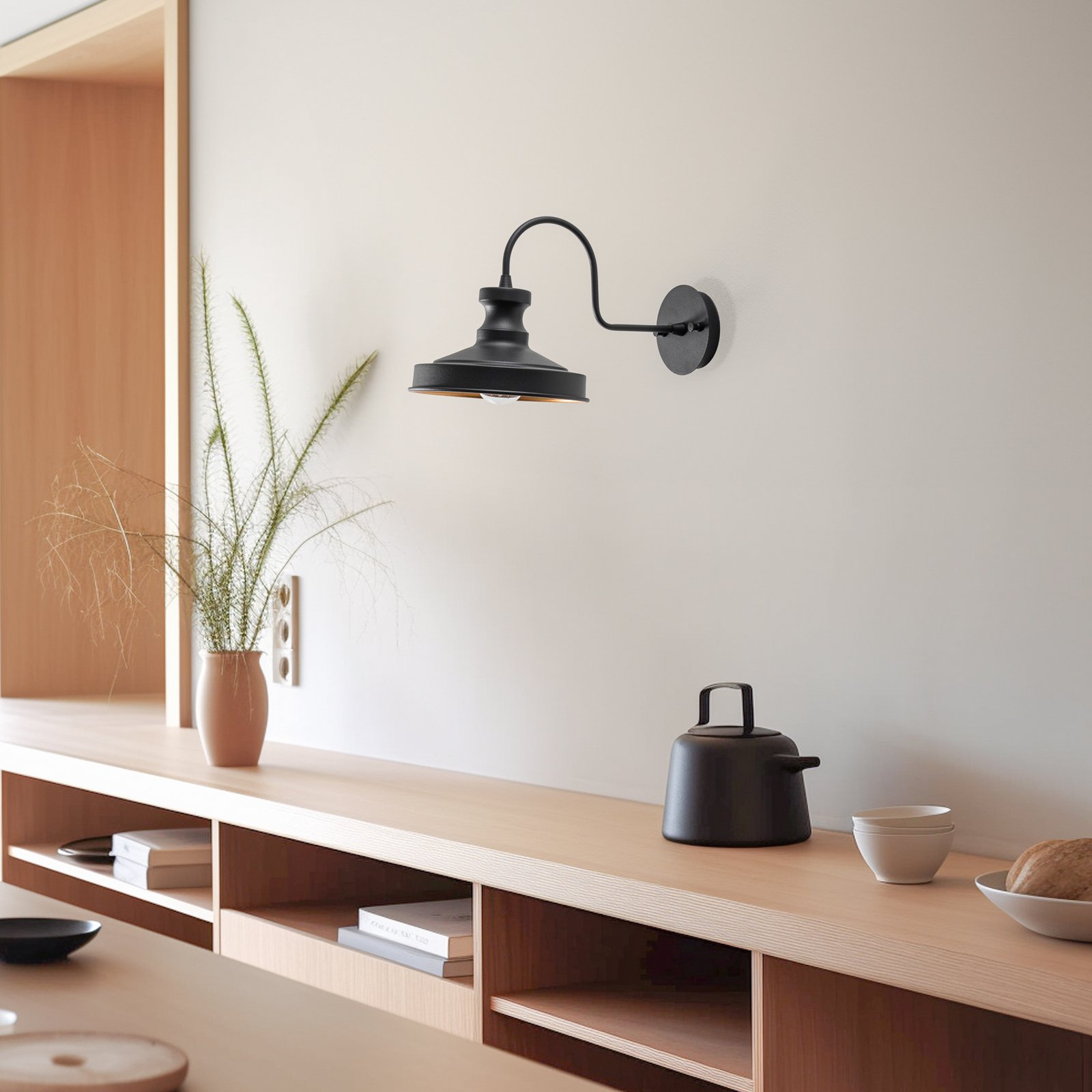 Berceste 182-A wall light black/gold