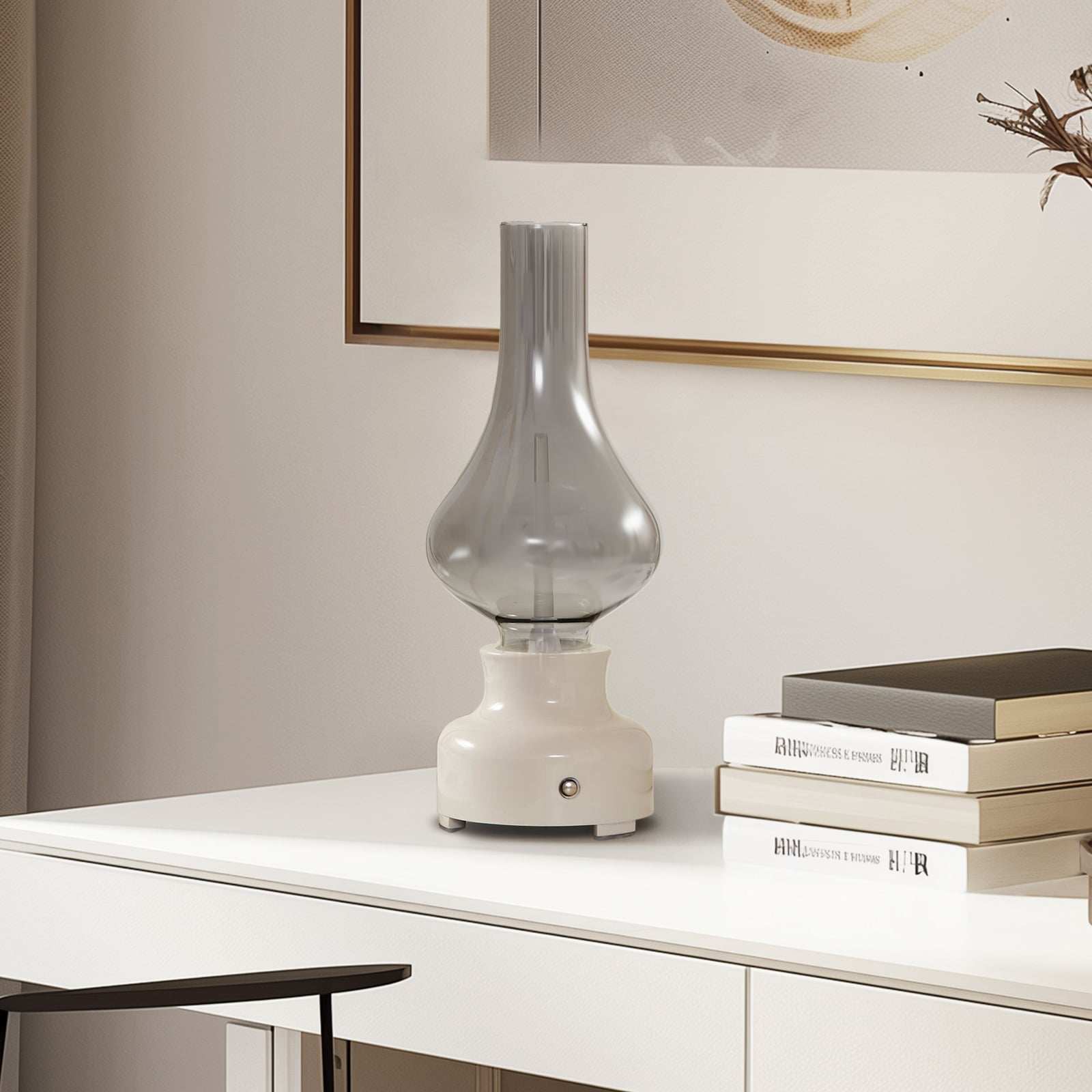 Mist draagbare tafellamp wit/transparant - Nola