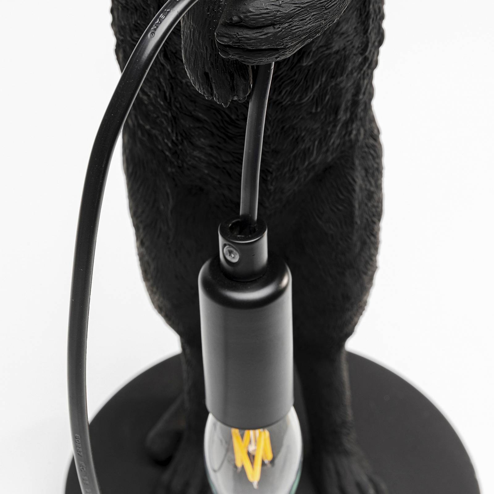 KARE Tischleuchte Animal Meerkat, schwarz, 50 cm, E14 günstig online kaufen