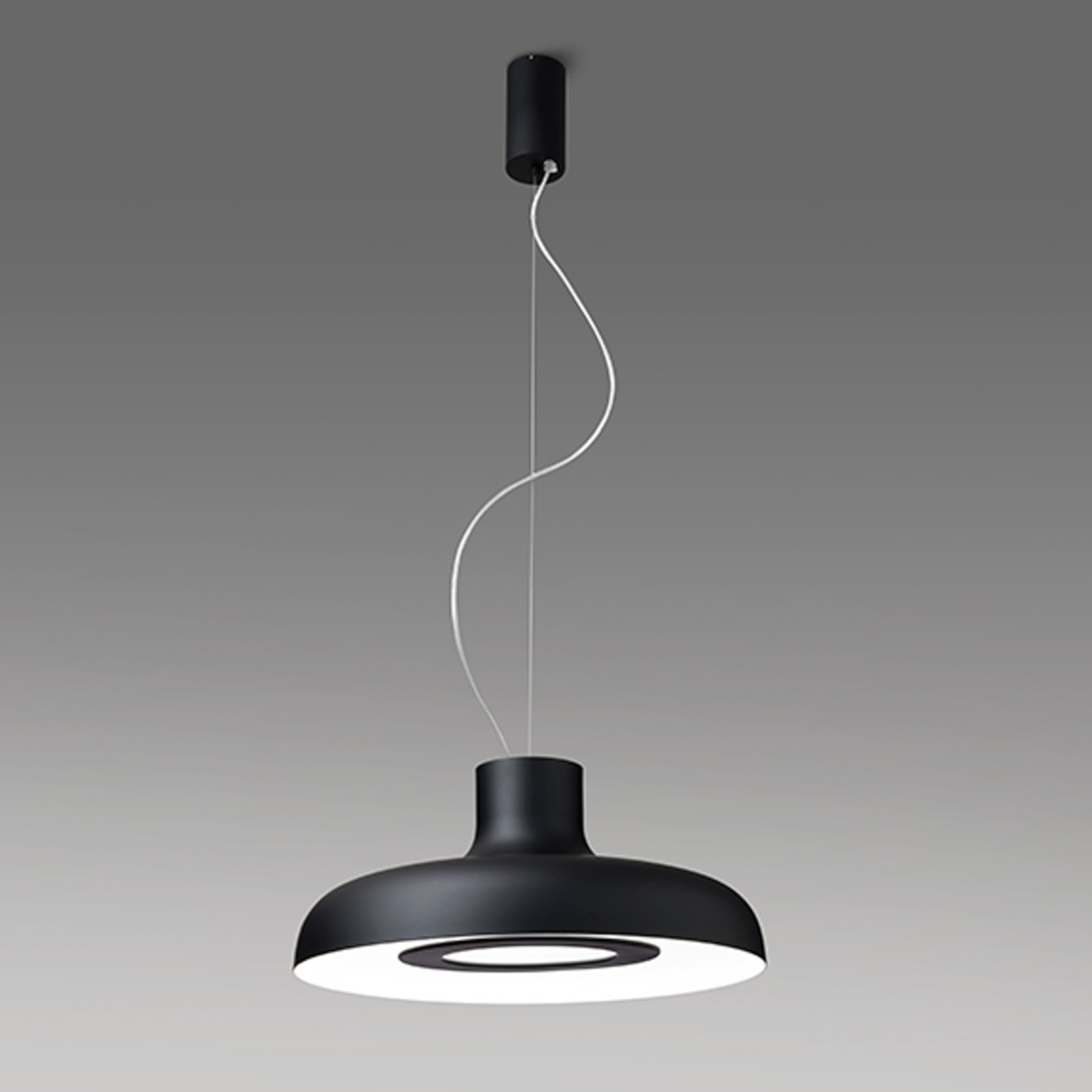 ICONE Duetto LED висяща лампа 927 Ø35cm черно/бяло