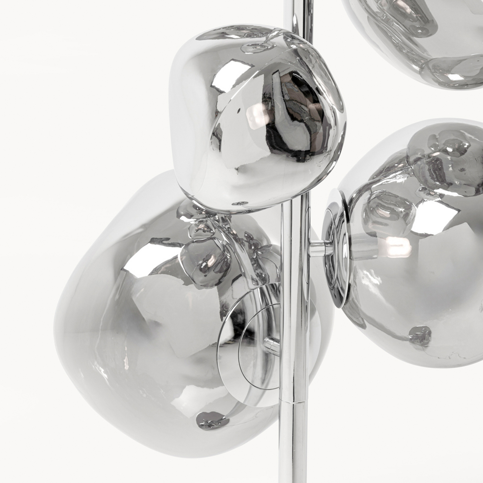 KARE gulvlampe Burbuja. Sølv, glas, 168 cm, 7 lyskilder.