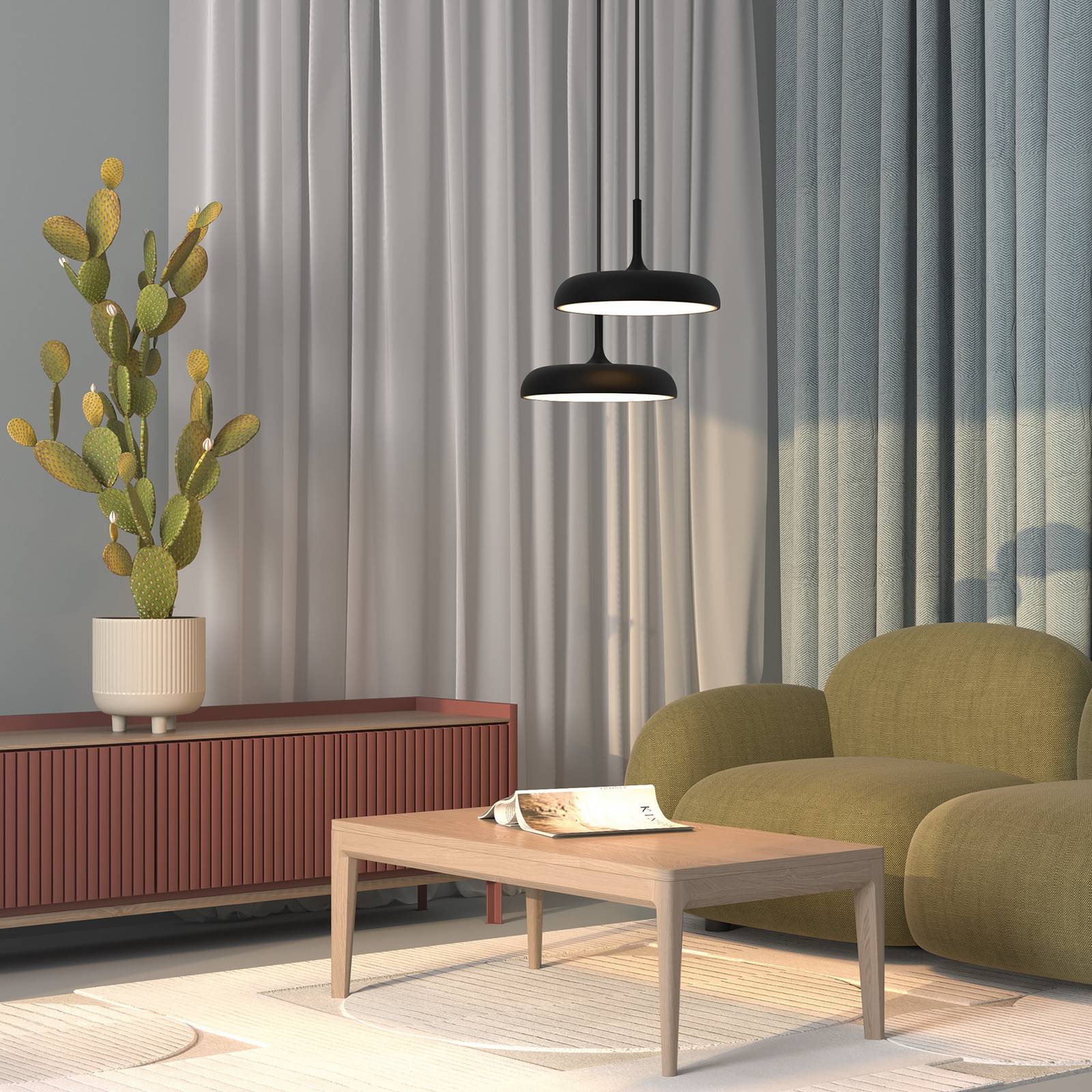  Maytoni Maytoni Led-hängeleuchte Gerhard, ø 40 Cm, Schwarz, Metall 