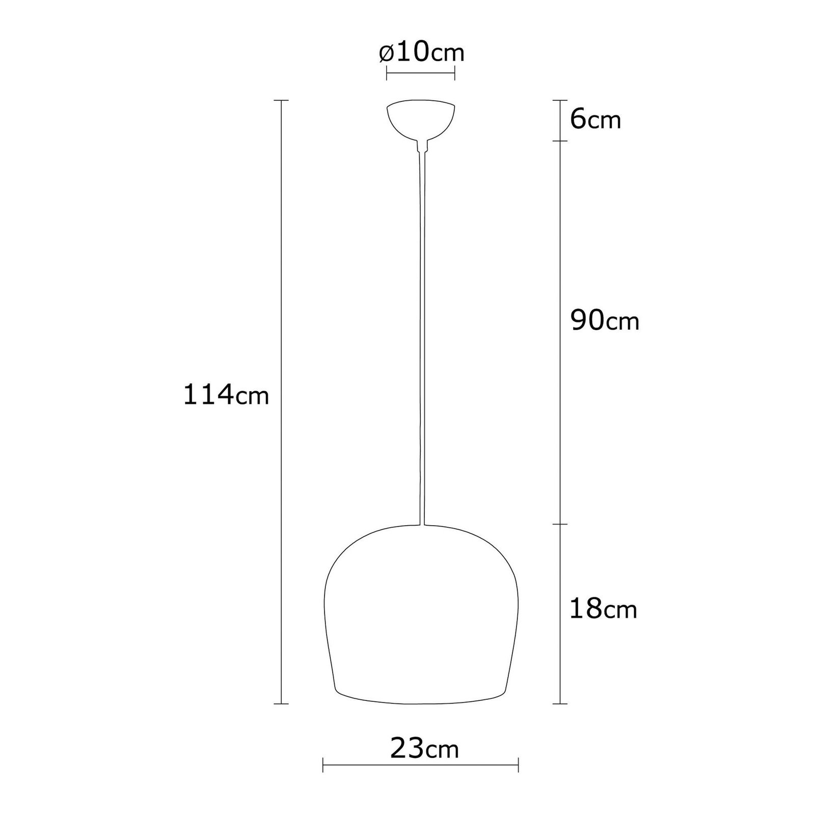 Berceste N-1409 függőlámpa, fekete, vas, Ø 23 cm