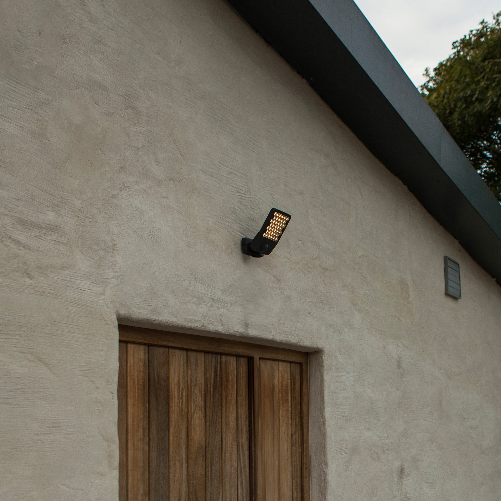 LED-Sensor-Außenwandlampe ATLANTIS, dunkelgrau, 22 cm, IP54