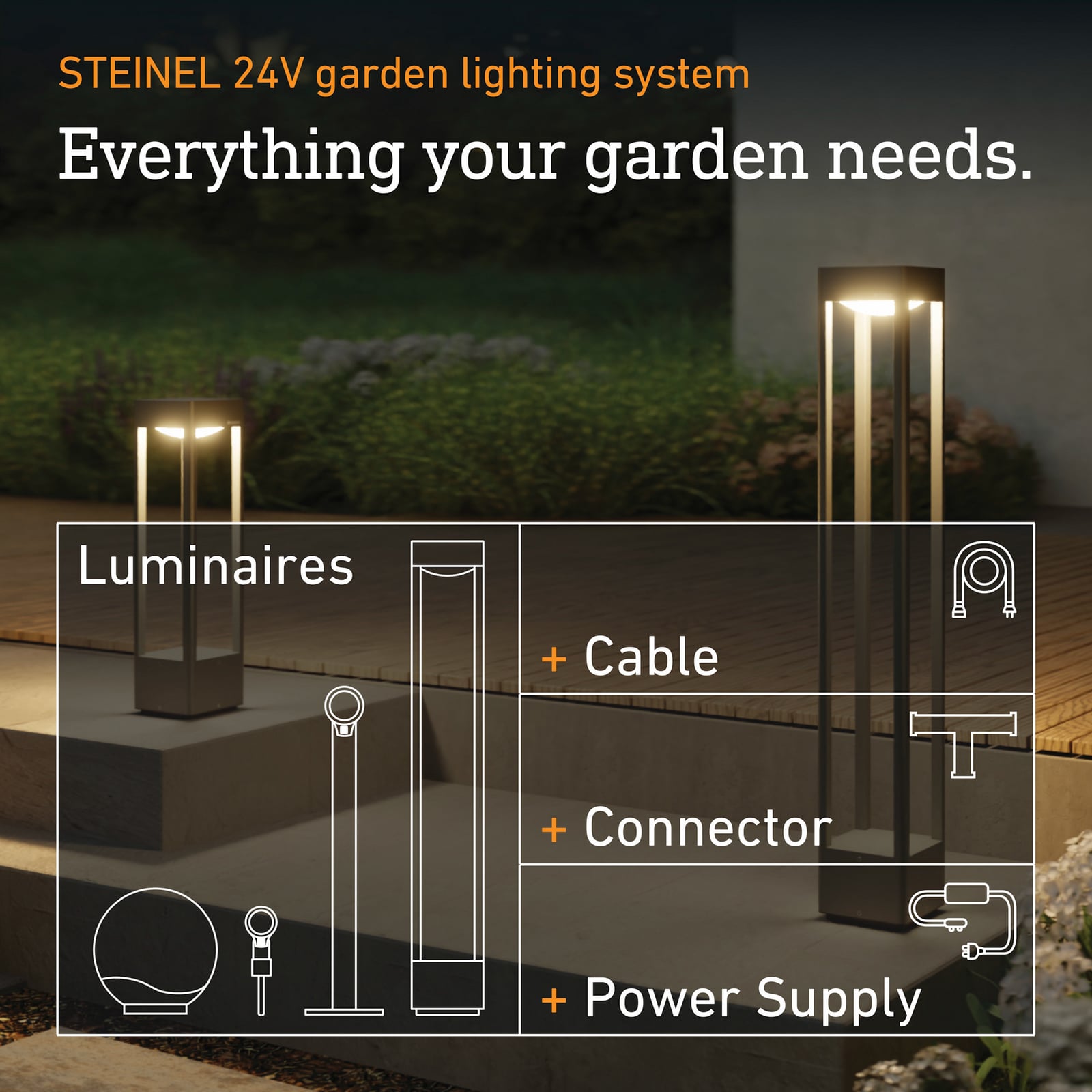 STEINEL LED tuinpadverlichting Stela C, 86 cm antraciet, IP65, RGBWW STEINEL LED tuinpadverlichting Stela C, 86 cm antraciet, IP65, RGBWW