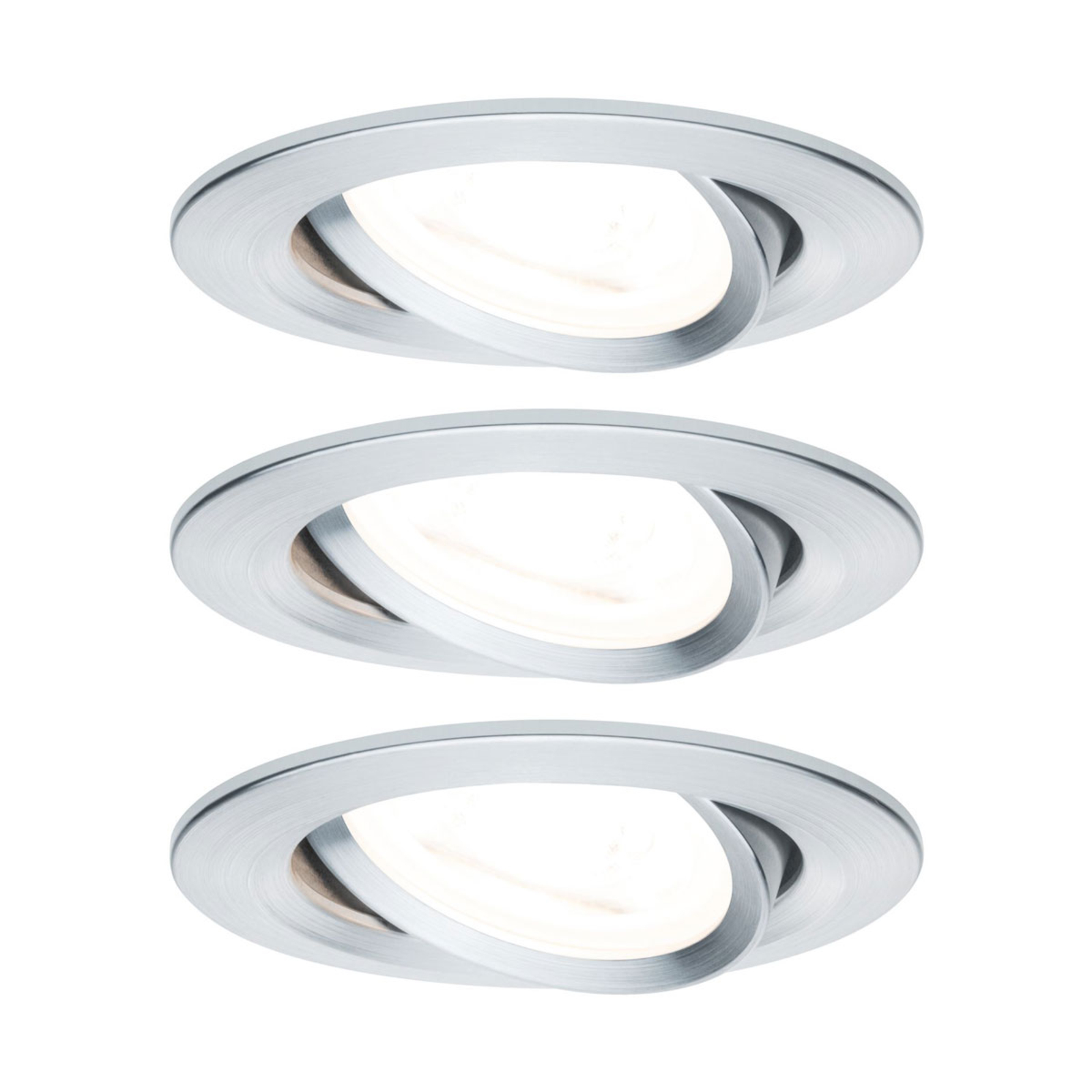 Paulmann 3 spot Nova round swivelling/3-way dimmable