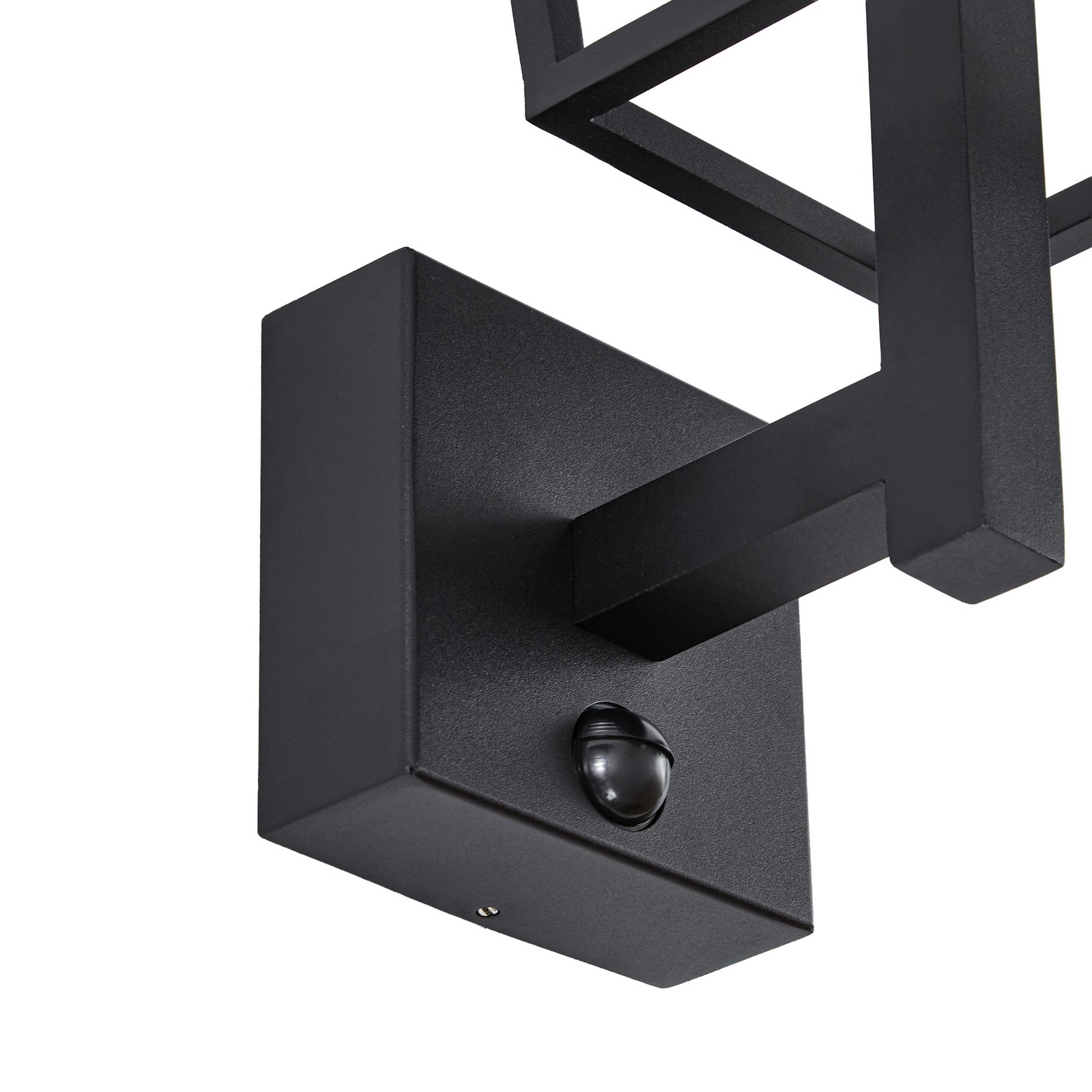 Lucande Lynx LED outdoor wall light, 35.5 cm, black, sensor