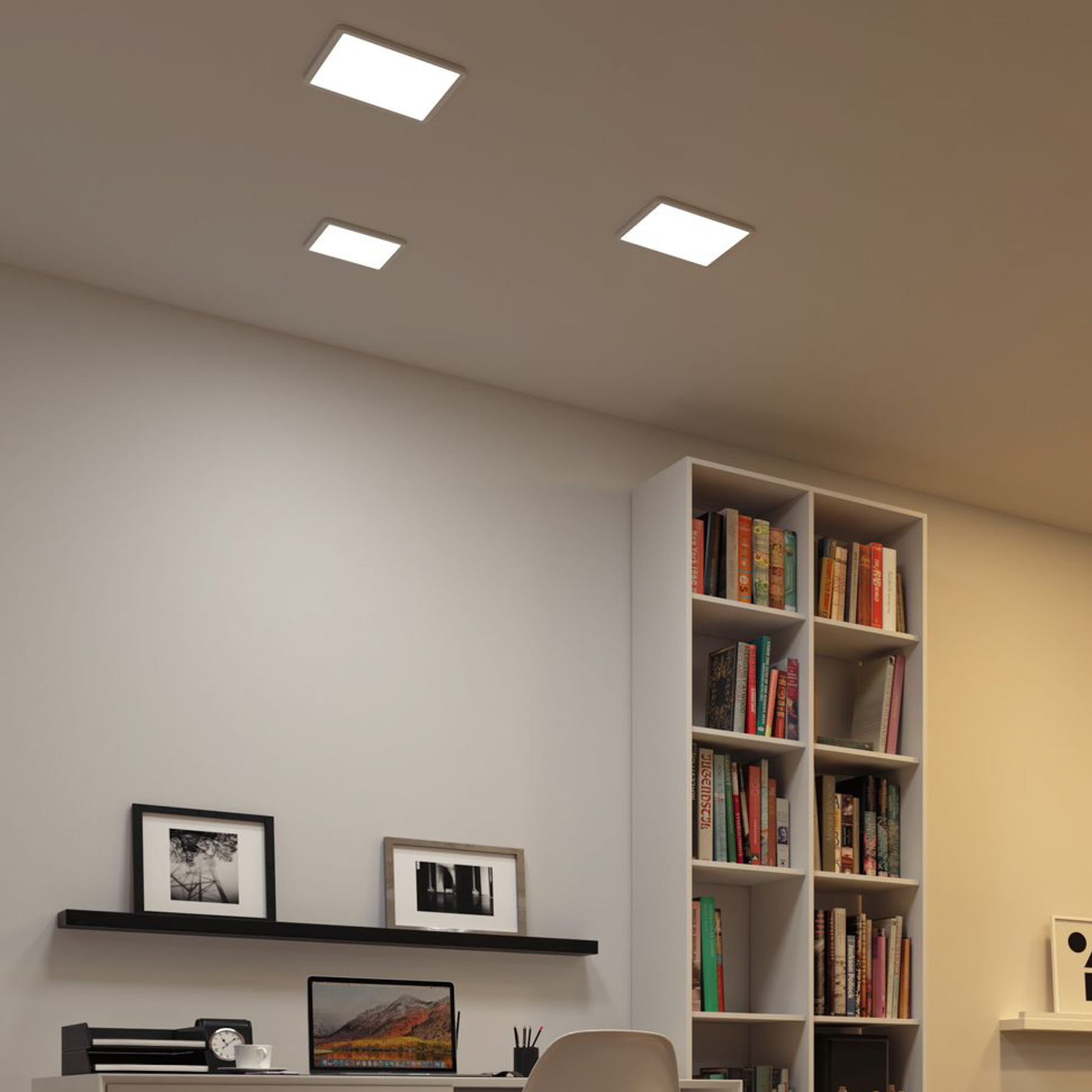 Paulmann Areo panel ZigBee angular white 17.5 cm, for Living / Dining Room, plastic, 13 W, energy efficiency: A+, L: 17.5 cm, W: 17.5 cm, H: 1.2 cm