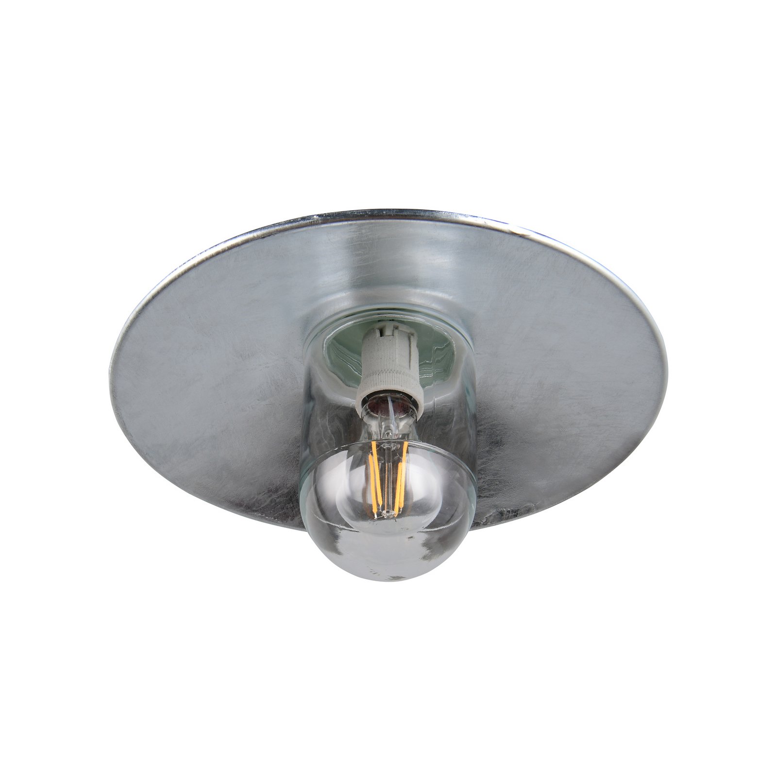 Āra sienas lampa Tana, cinka krāsā, izvirzījums 41 cm Metāls IP44