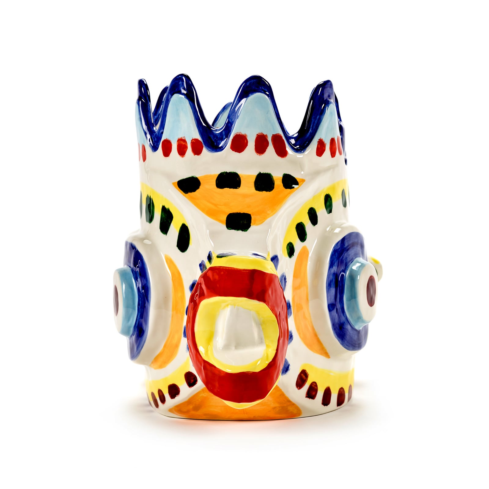 01 MIX SICILY-vase, farverig, stentøj, håndmalet, 01 MIX SICILY-vase, farverig, stentøj, håndmalet,