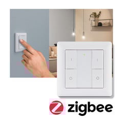 Paulmann nástenný vypínač ZigBee 2-gang on/off/dimmer
