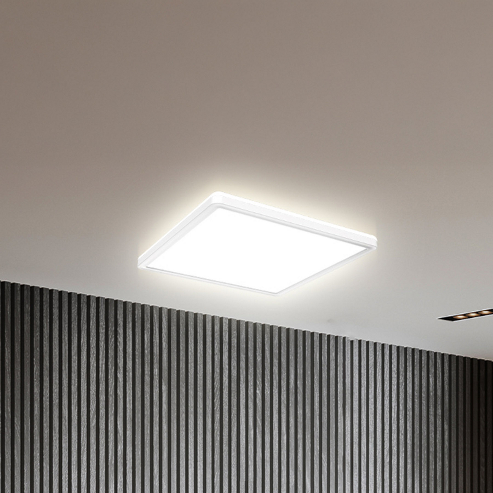 LED paneel Eki, 29 x 29 cm, wit, step-dimbaar, achtergrondverlichting, 4.000K