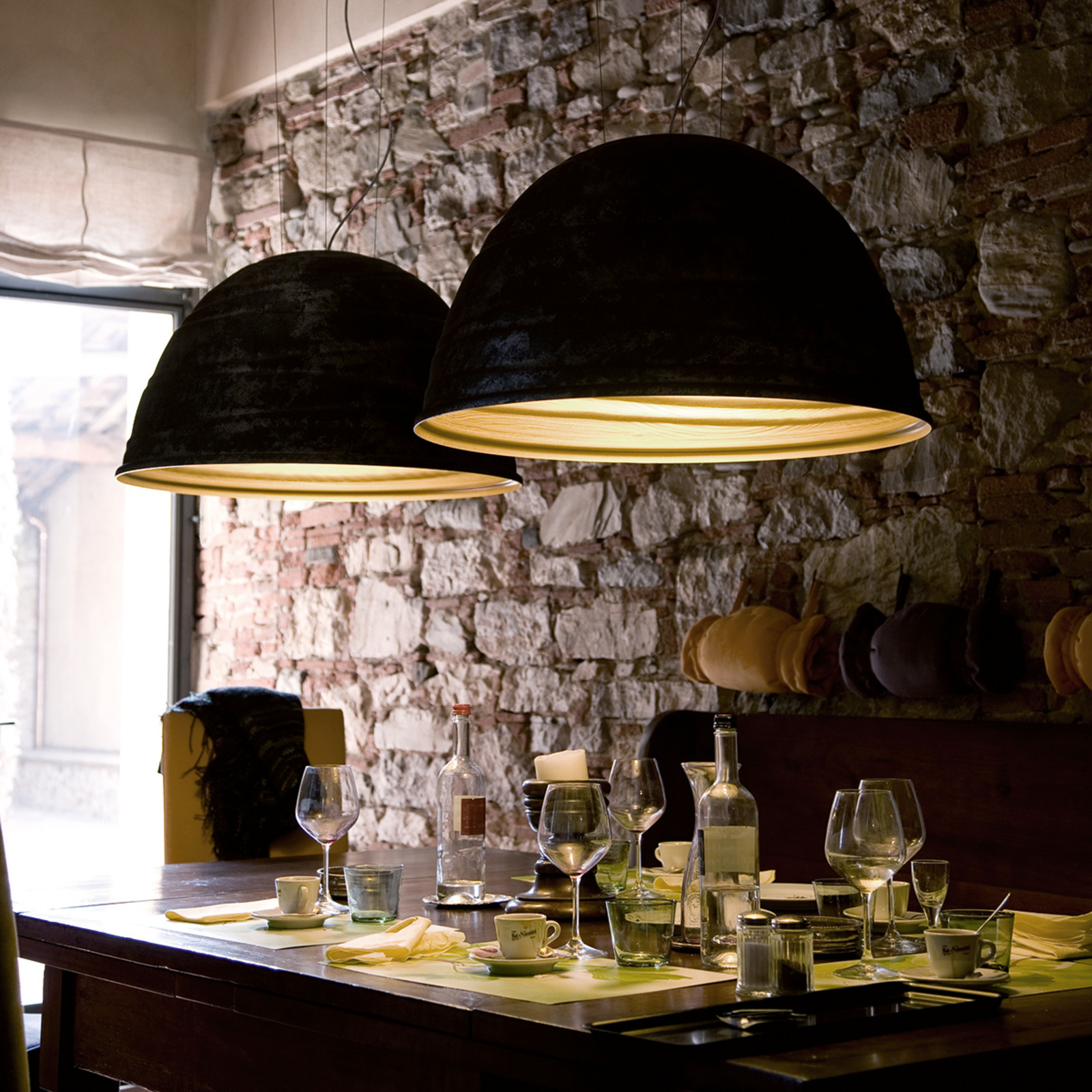 Martinelli Luce Babele - lampă suspendată 65 cm - Camera de zi / sufragerie - design - gri-argintiu auriu - Metal