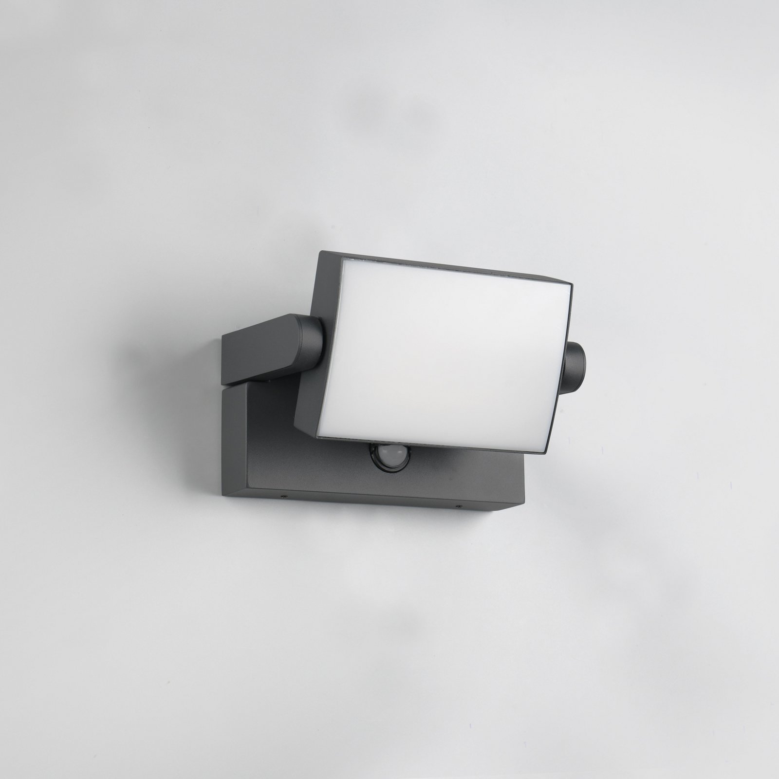 Λάμπα εξωτερικού τοίχου με αισθητήρα LED KANSAS ανθρακί πλάτος 20 cm IP54 Λάμπα εξωτερικού τοίχου με αισθητήρα LED KANSAS ανθρακί πλάτος 20 cm IP54