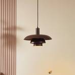 Lindby Elorri pendant light, brown, metal, Ø 38 cm