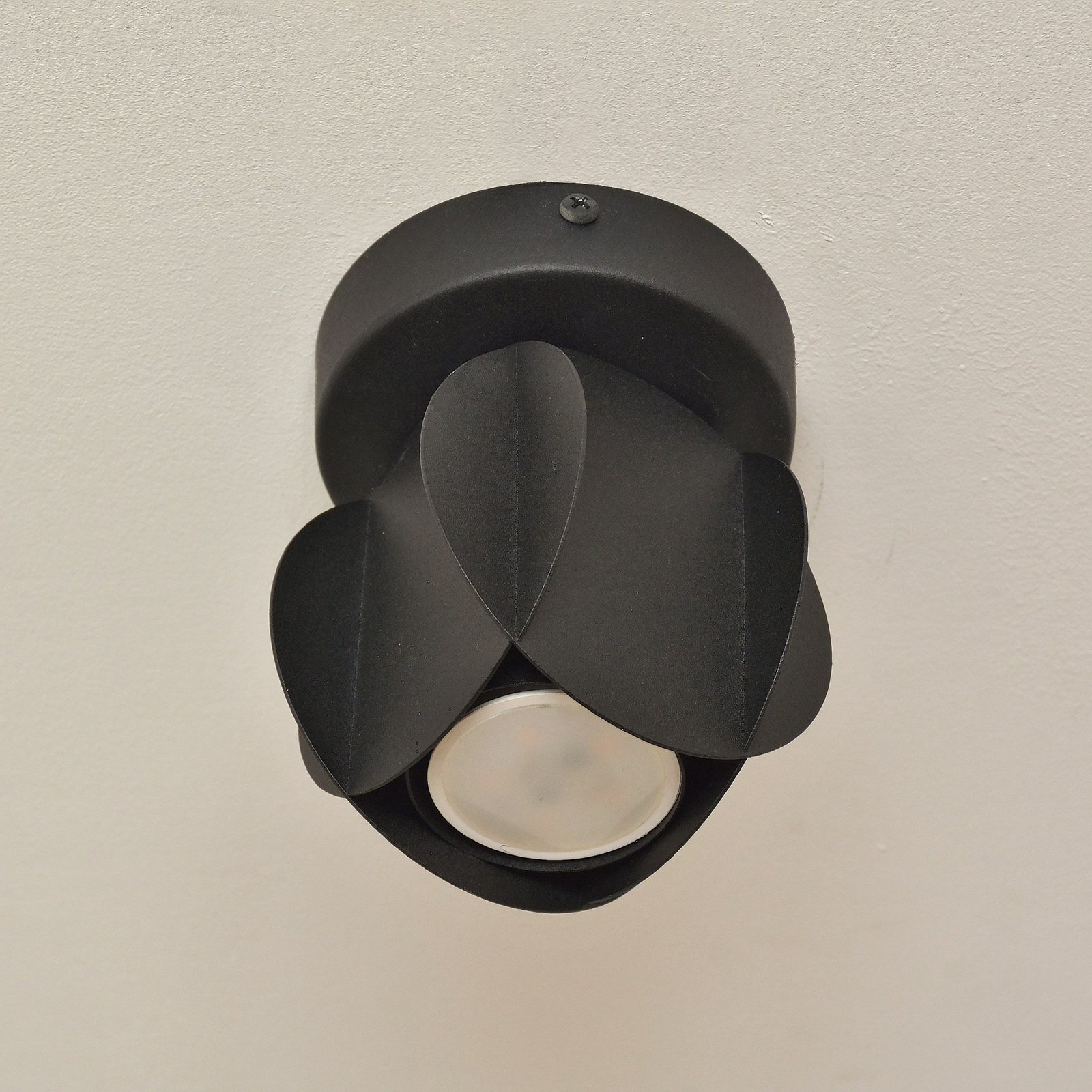 GAMBIT laevalgusti, must, Ø 10 cm, metall, GU10 LED