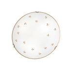 Kolarz aplică de perete Nonna, Ø 40 cm, floare aurie, sticlă