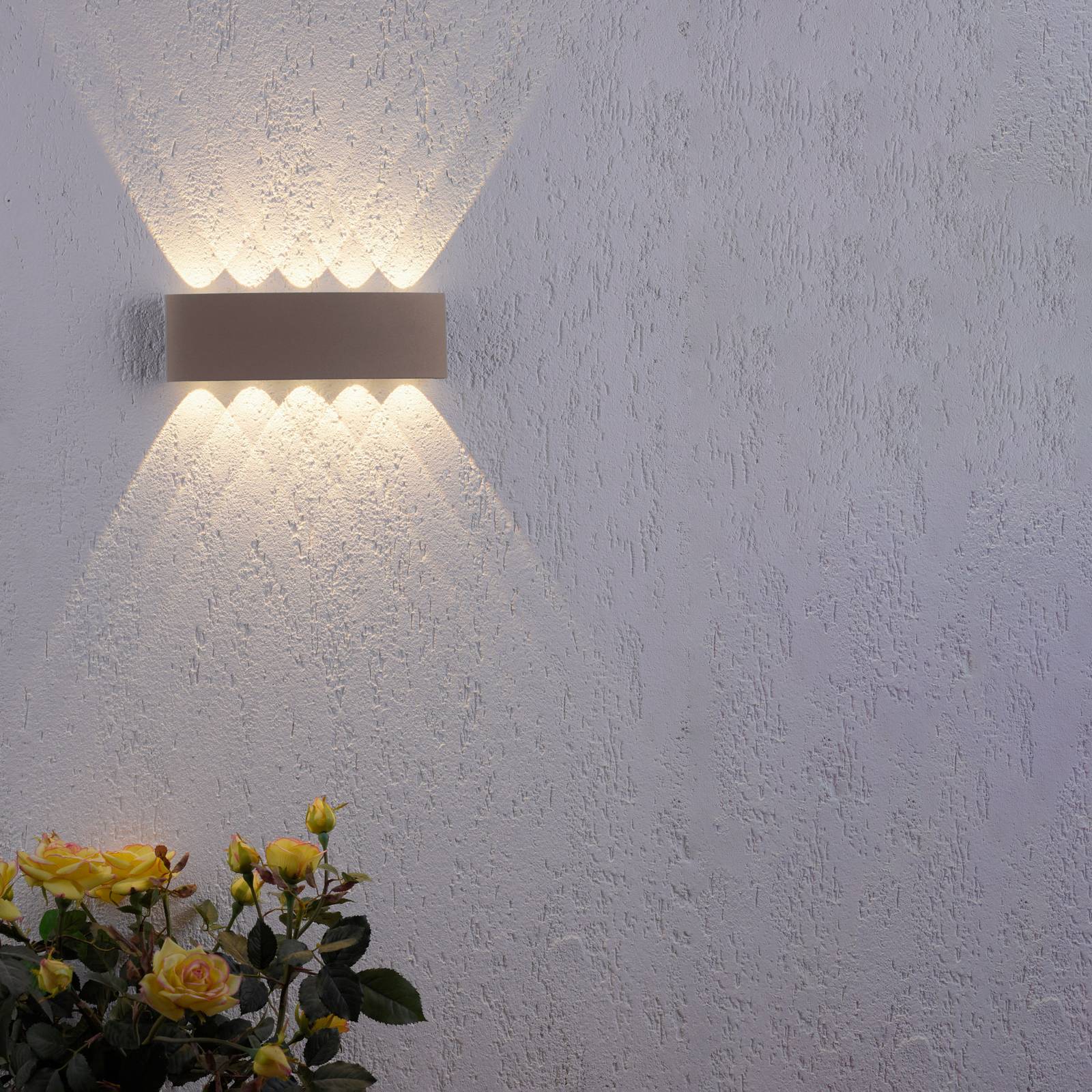 Paul Neuhaus LED-Außenwandlampe Carlo, 27 cm, sandfarben günstig online kaufen