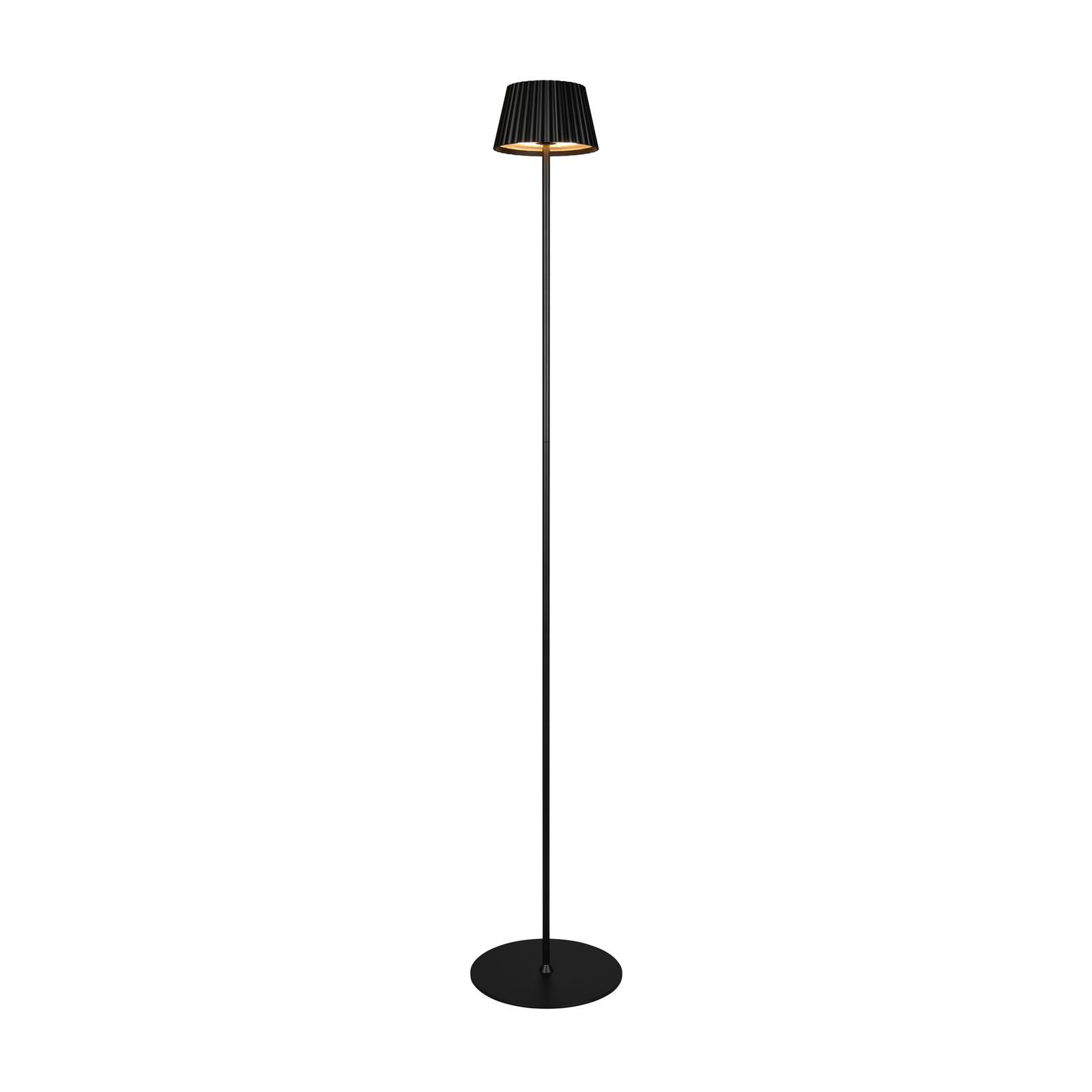 Reality Leuchten LED-Akku-Stehlampe Suarez, schwarz, Höhe 123 cm, Metall - Stehleuchte - Modern - dimmbar - Sonstige Metalle