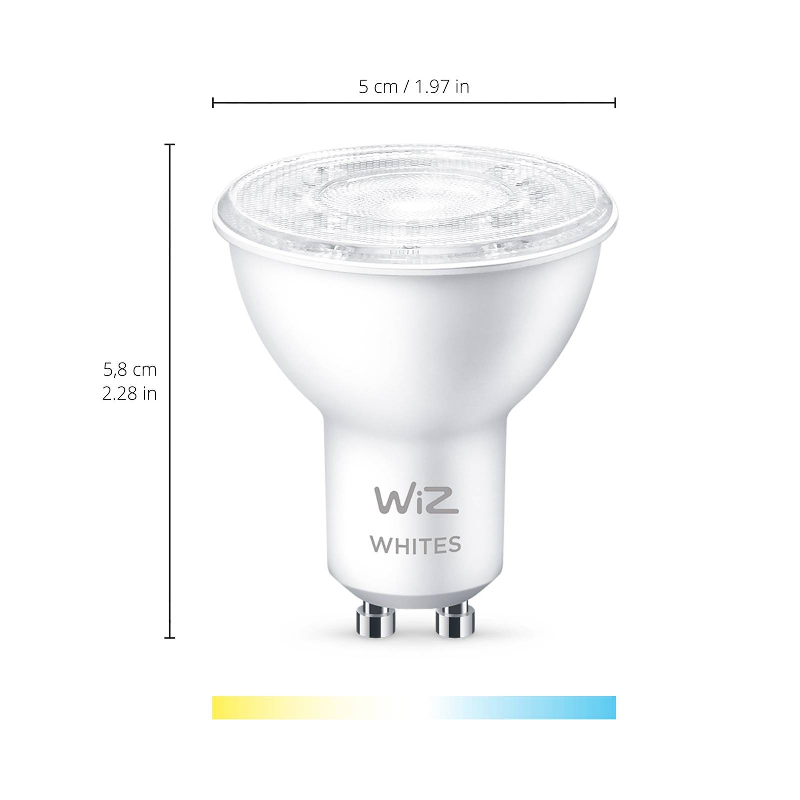 WiZ PAR16 reflektor LED GU10 4,7W CCT