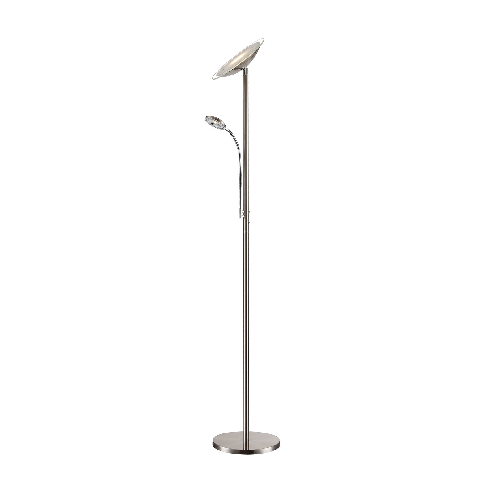 Malea LED Gulvlampe w/Arm Matt Nickel - Lindby