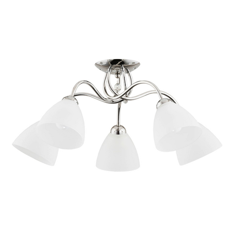 Plafón Svetlana, 5 luces, plata