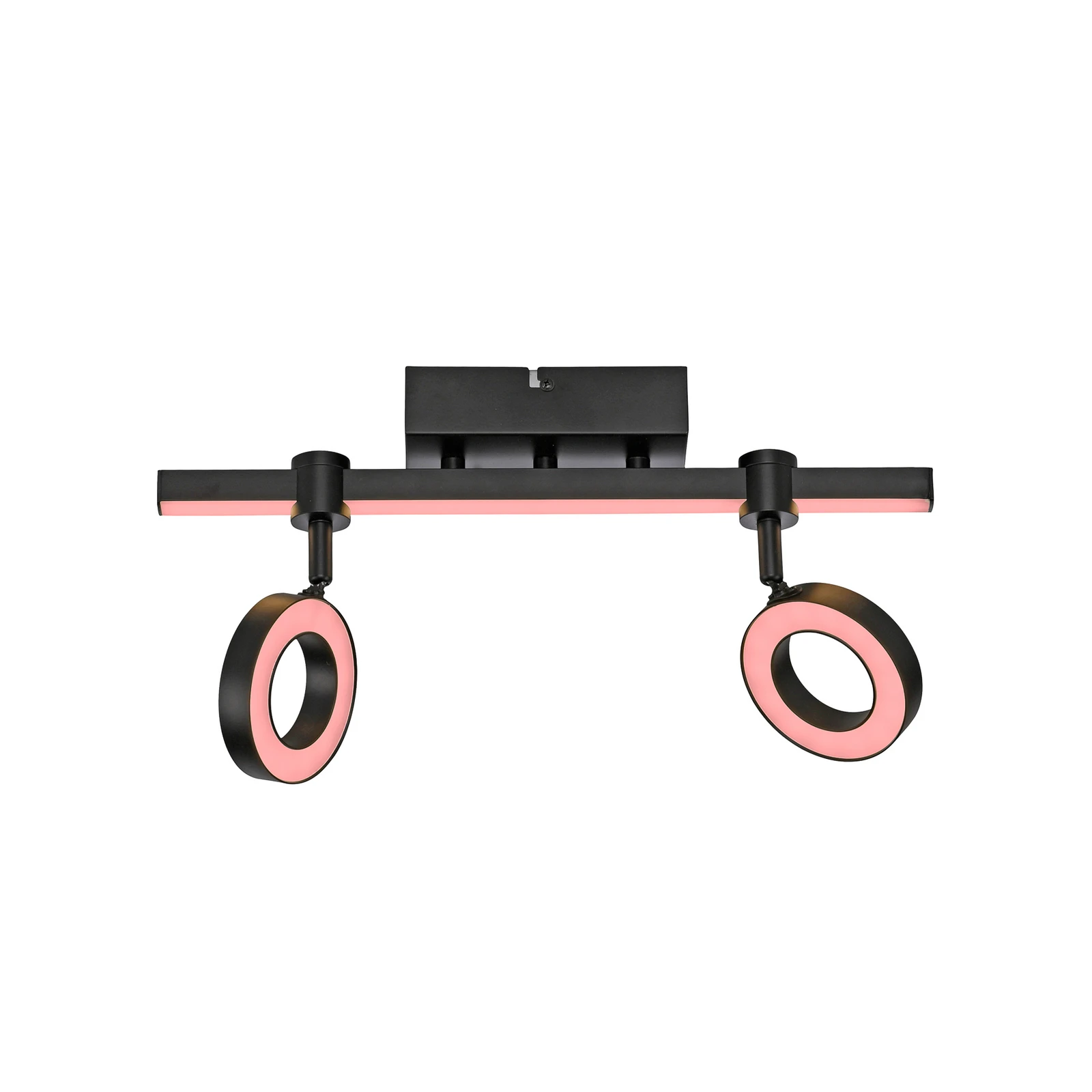JUST LIGHT. LED-taklampe LOLAsmart Bileda, 2 lyskilder, svart