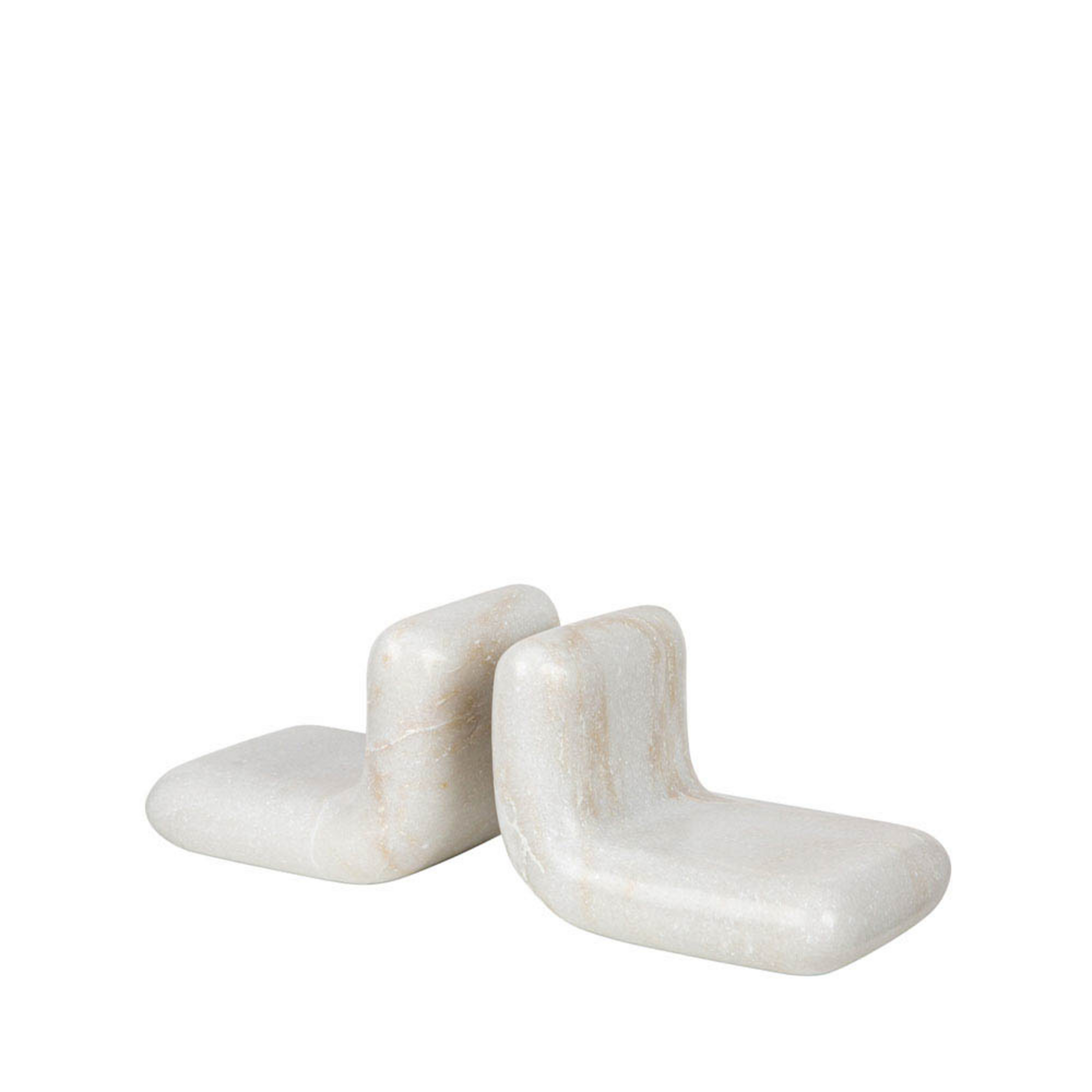 Stone Bookends 2 pcs. Sculpture White - Tom Dixon