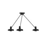 Arigato Palace Triple Ceiling Lamp Black - Grupa