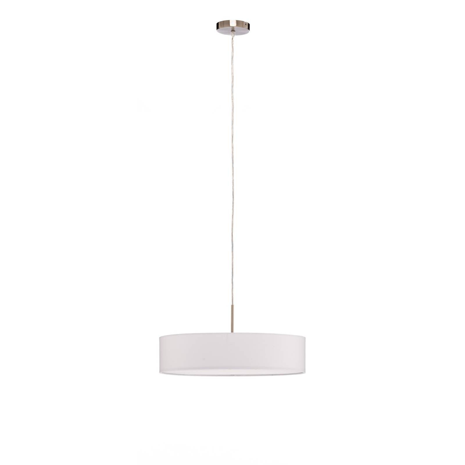 Lindby Hängeleuchte Sebatin, Ø 50 cm, weiß, Stoff, E27