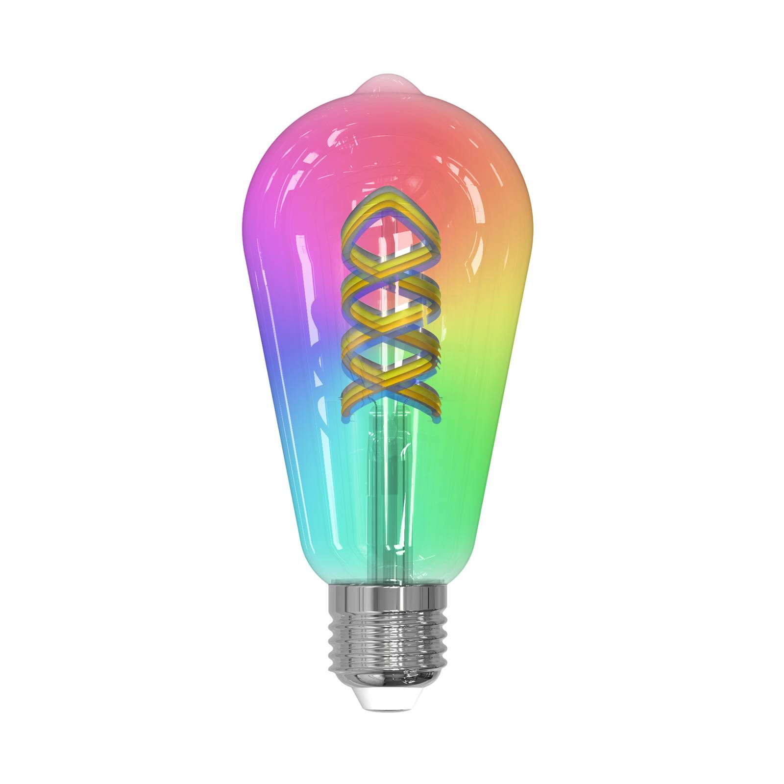Levně LUUMR Smart LED, E27, ST64, 4W, RGB, Tuya, WLAN, čirá, CCT