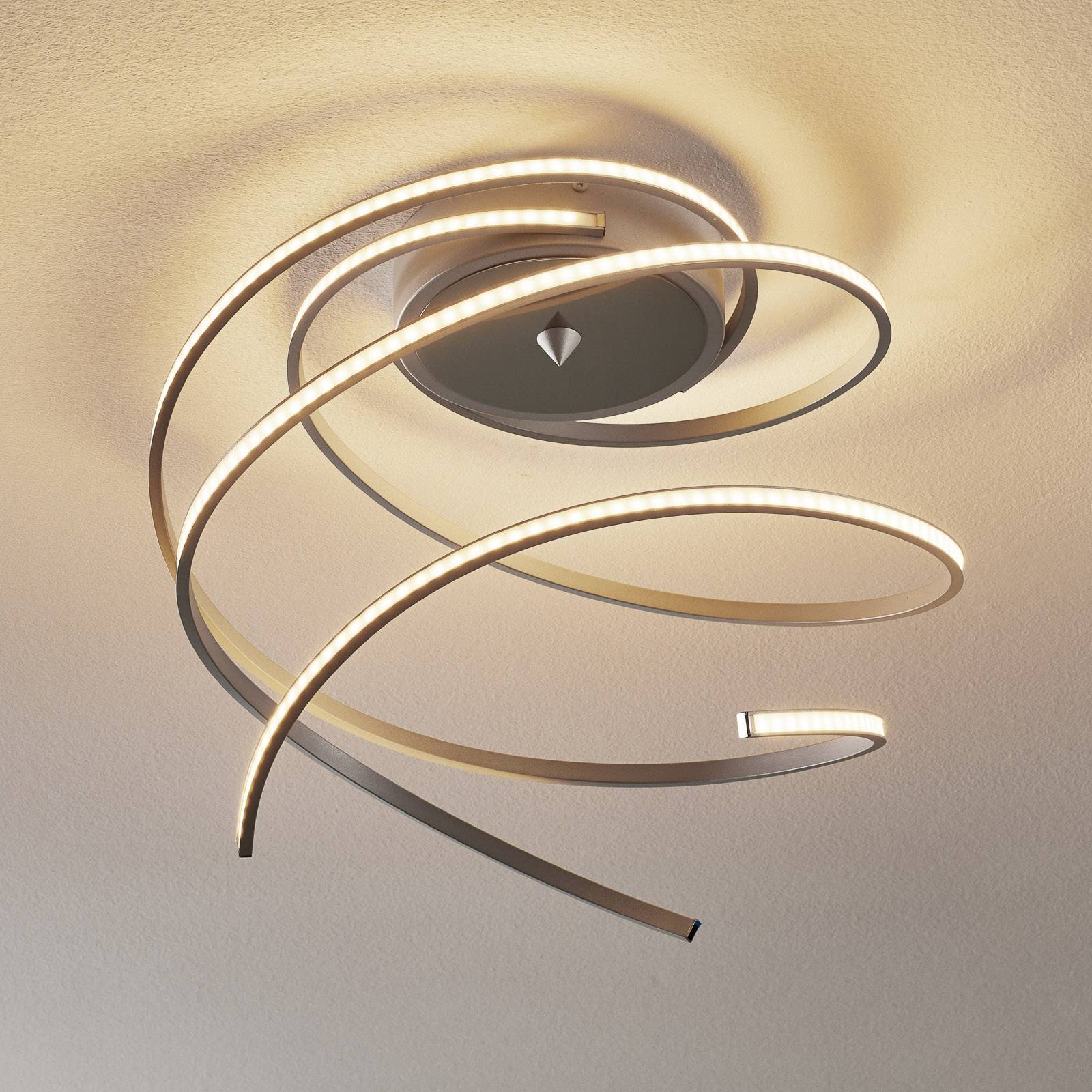 LED-Deckenleuchte Lungo 3-armig alu mit Fernbed. kaufen | Lampenwelt.de