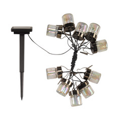 LED-päikesepaneeliga valgusketi Firefly Opal, 10-leegiline, IP44