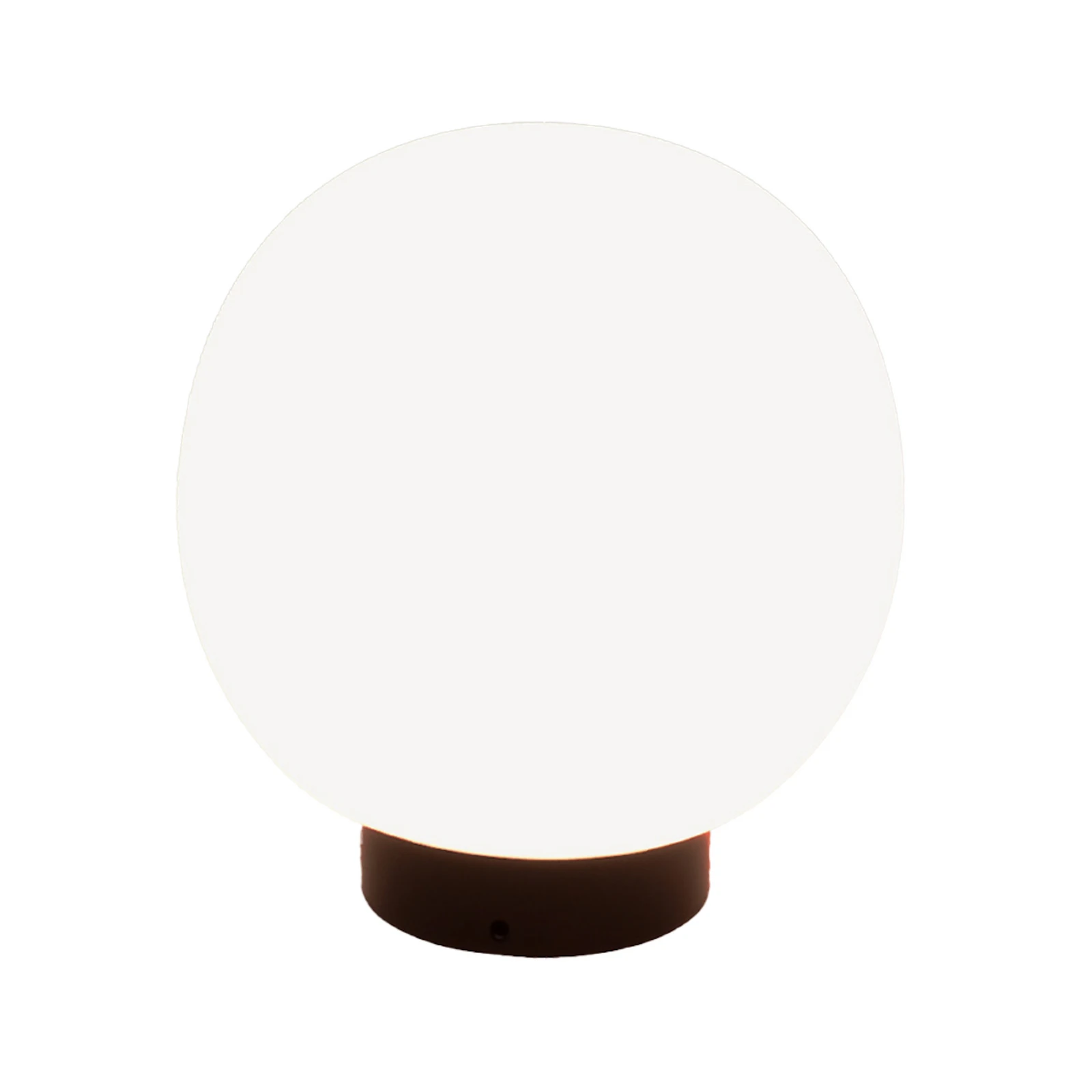 Stolová lampa Casablanca Acai, biela/čierna, sklo, Ø 16 cm, E27