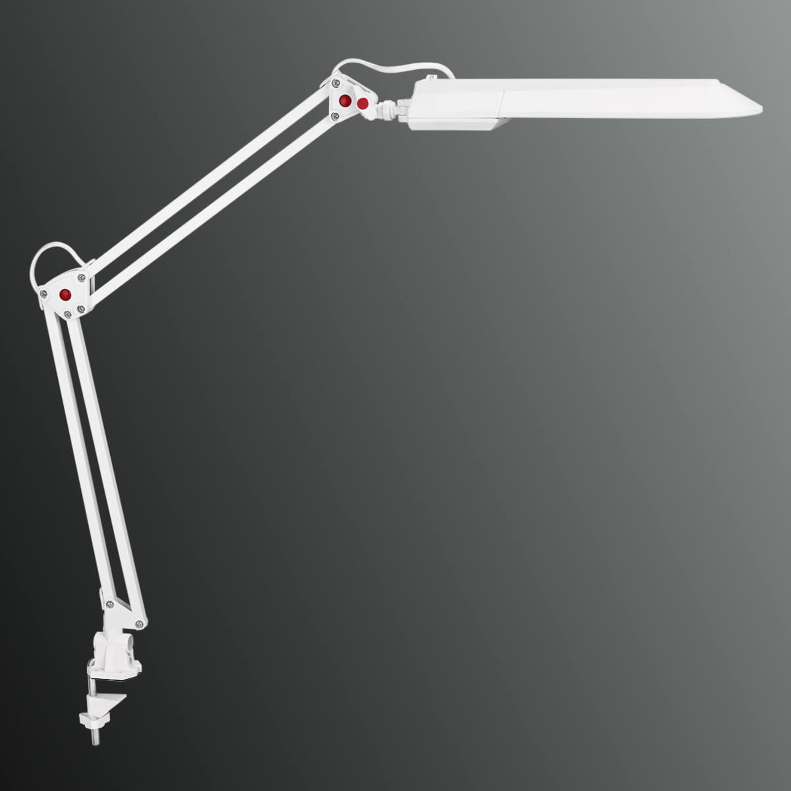 ALCO Workplace light PRACY, white, for Workroom / Office, metal, plastic, G23, 11 W, energy efficiency: A, H: 102 cm
