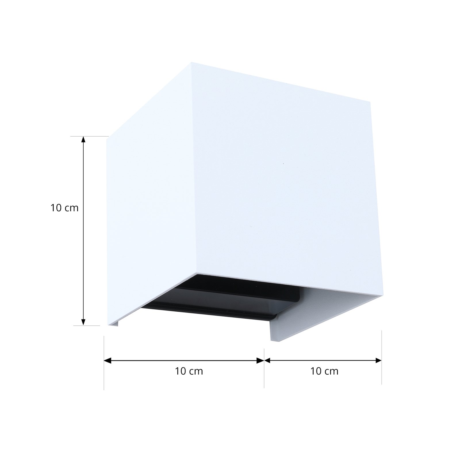 Lindby Smart LED-ulkoseinävalaisin Dara valkoinen kulmikas CCT RGB Tuya