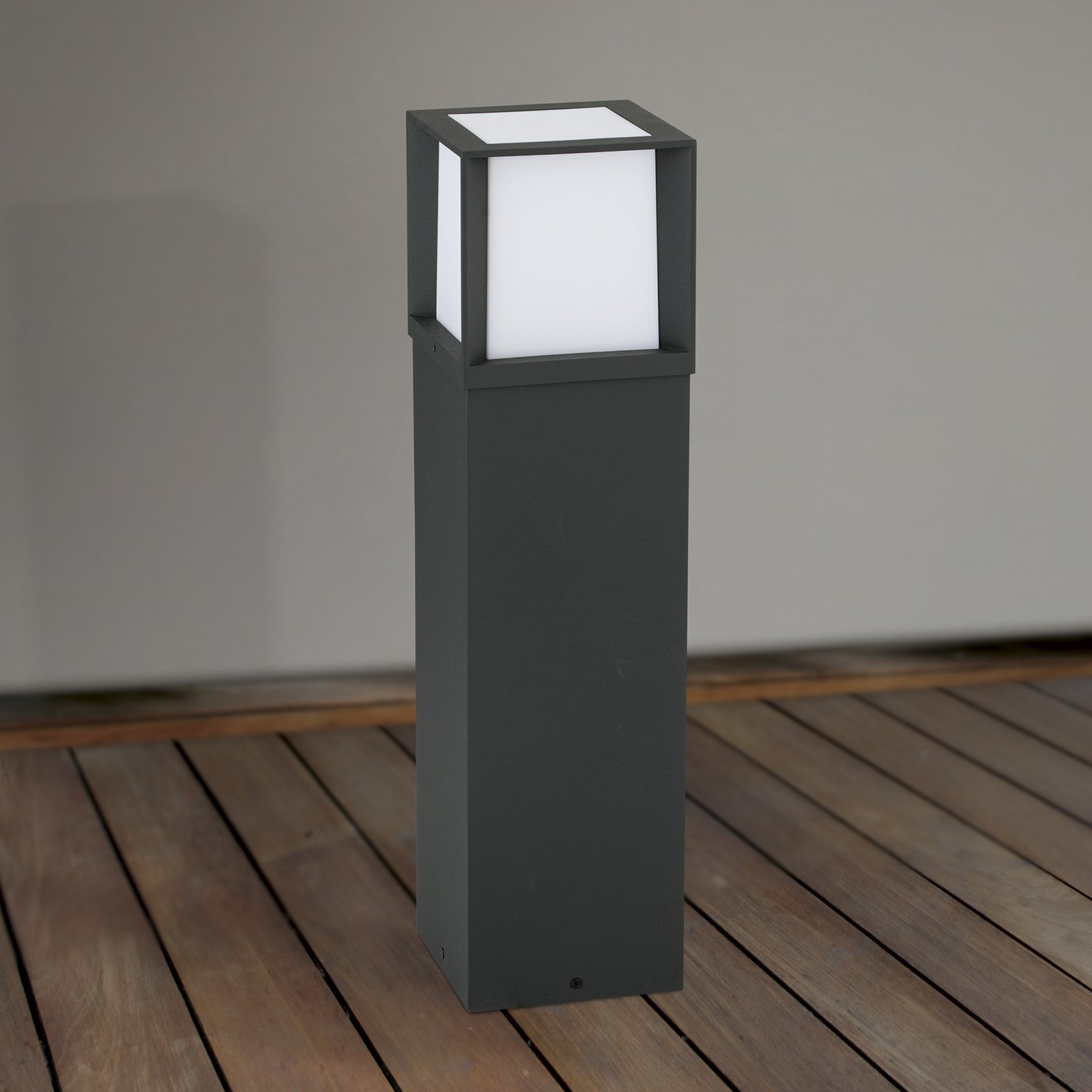 Henry path lamp, black, height 60 cm, aluminium/stainless steel