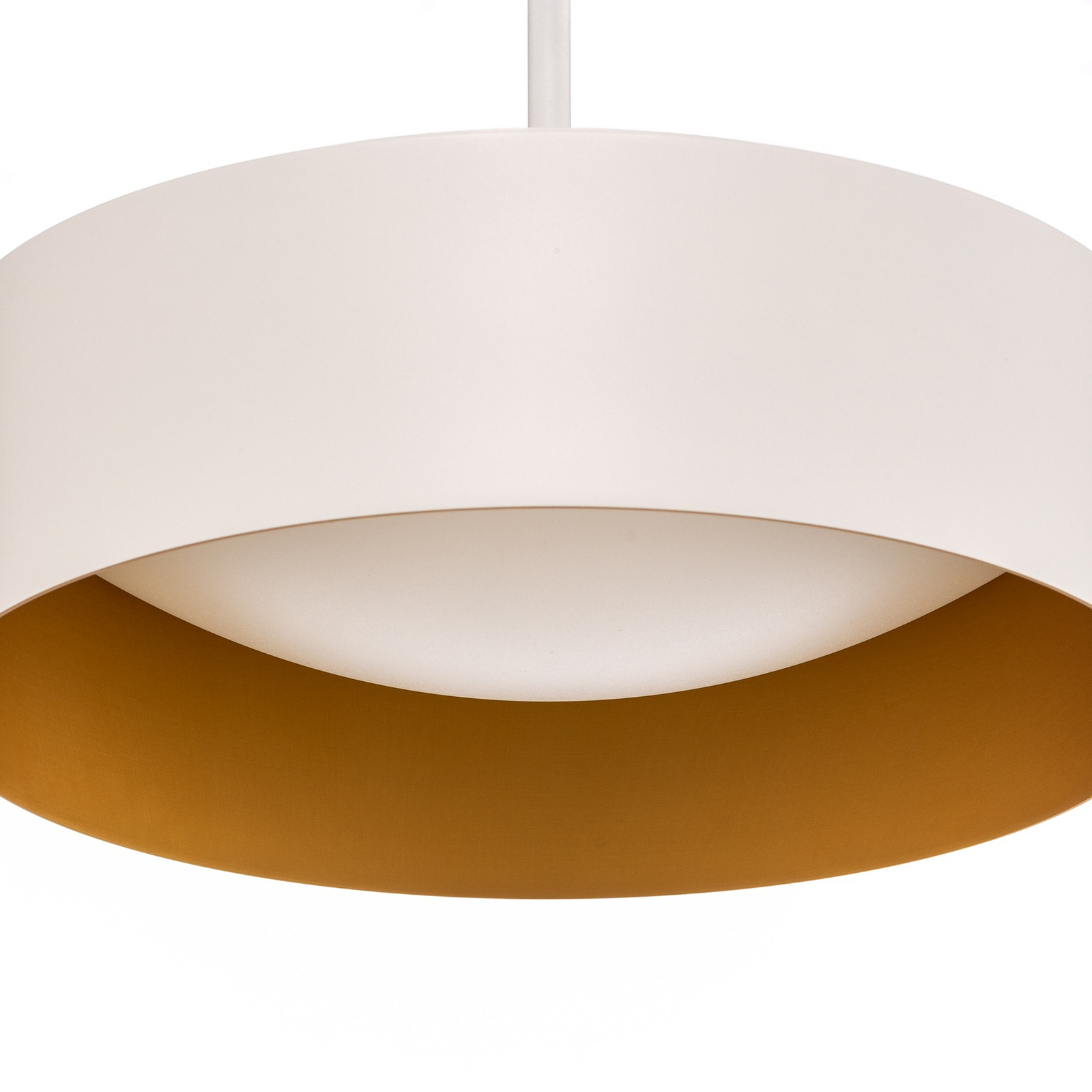 BEGA Studio Line LED pendant light, Ø 36 cm, white-gold, DALI