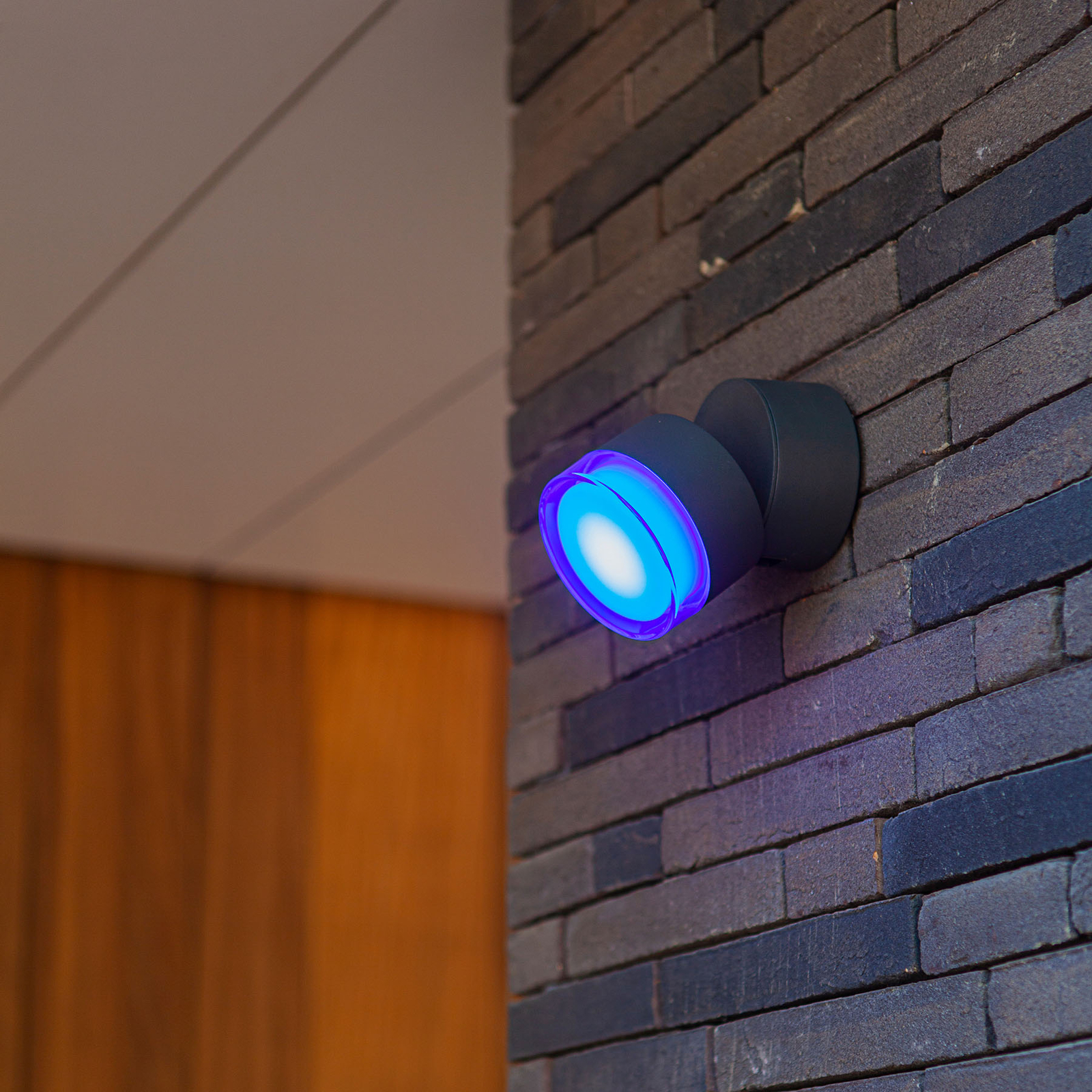 LED-utomhusvägglampa Dropsi, RGBW smart styrbar