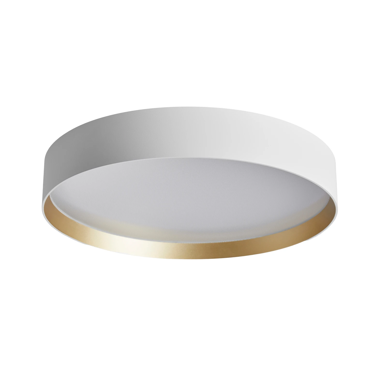 LOOM DESIGN Candeeiro de teto LED Lucia, branco/dourado Ø 45 cm
