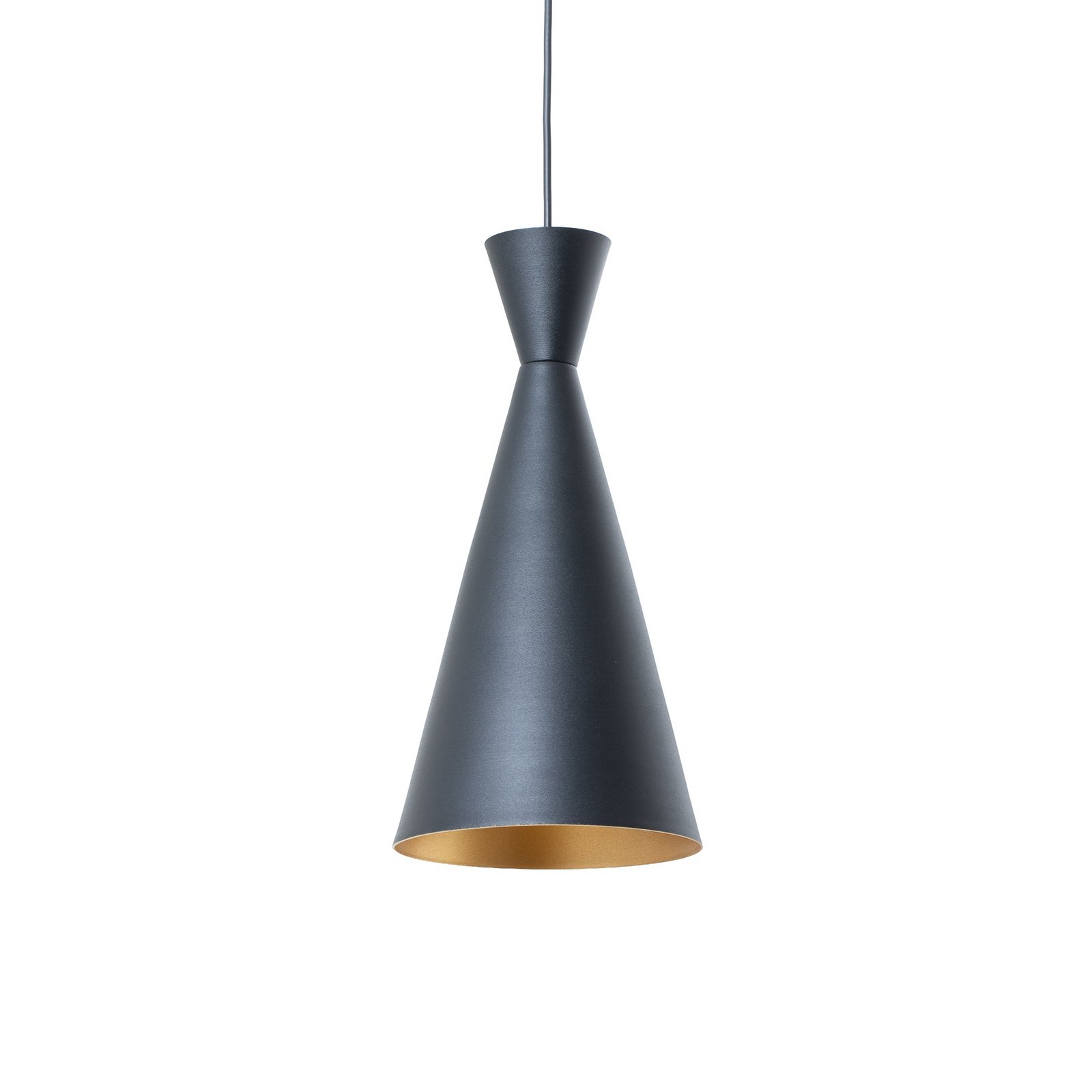 Glenora rippvalgusti, must, Ø 18 cm, metall, E27