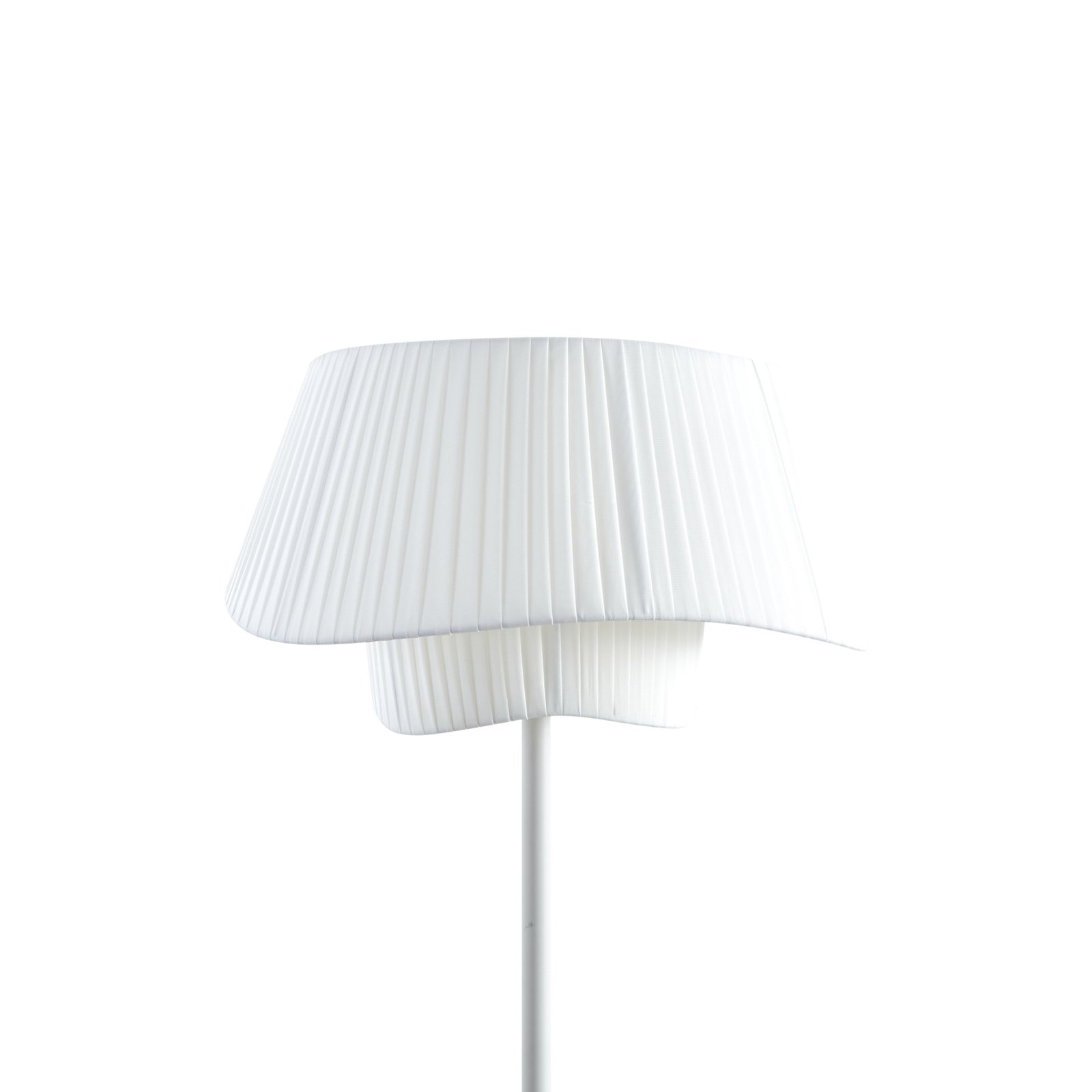 Lindby lampe sur pied Eryndor, blanc, textile, Ø 47 cm, E27
