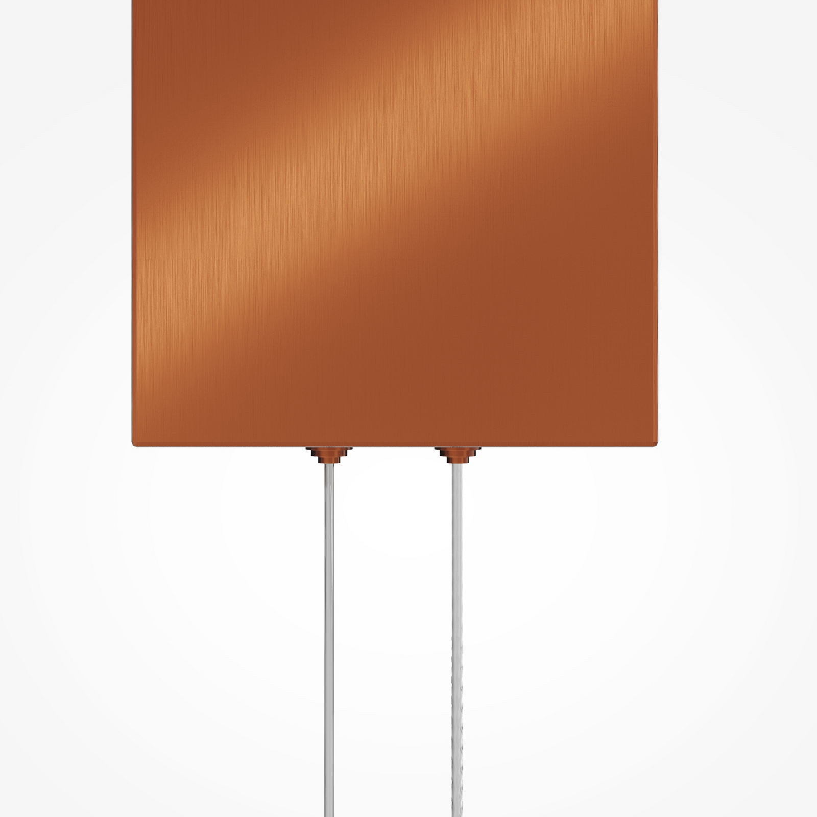 Quadro-LED-riippuvalaisin, kupari/konjakki, lasi, 3000 K, 24 cm