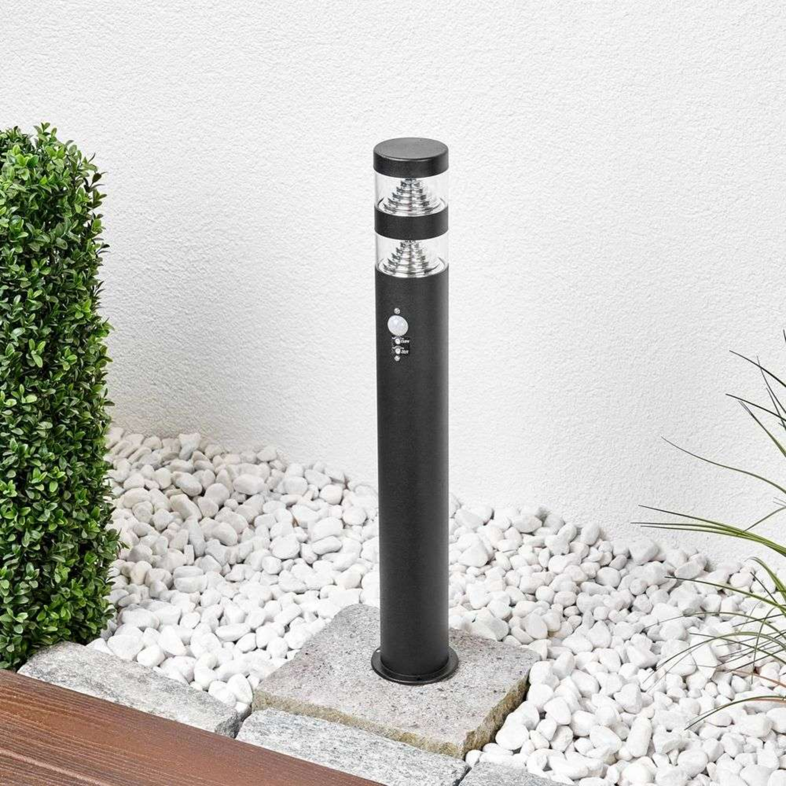 Lanea LED Lampada da Giardino w/Sensor Black/Clear - Lindby