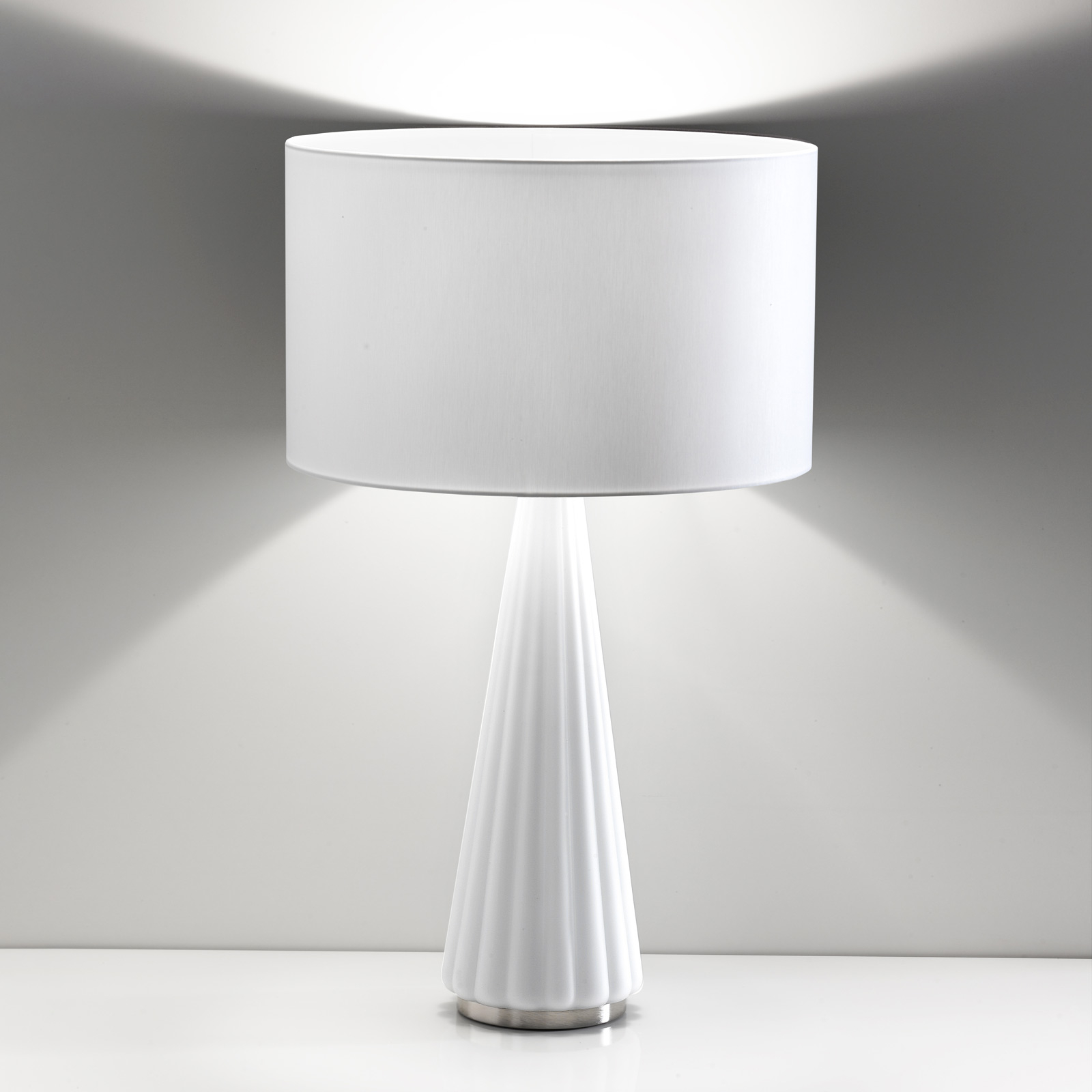 Lampe de table Costa Rica avec abat-jour blanc